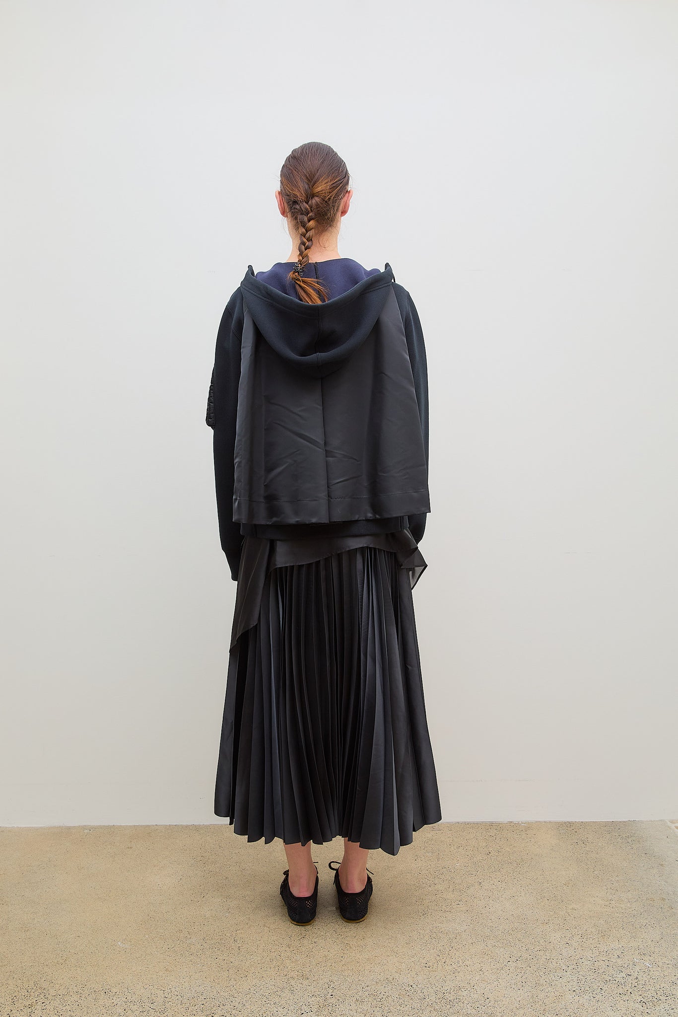 Sponge Sweater Nylon Twill Black x Black