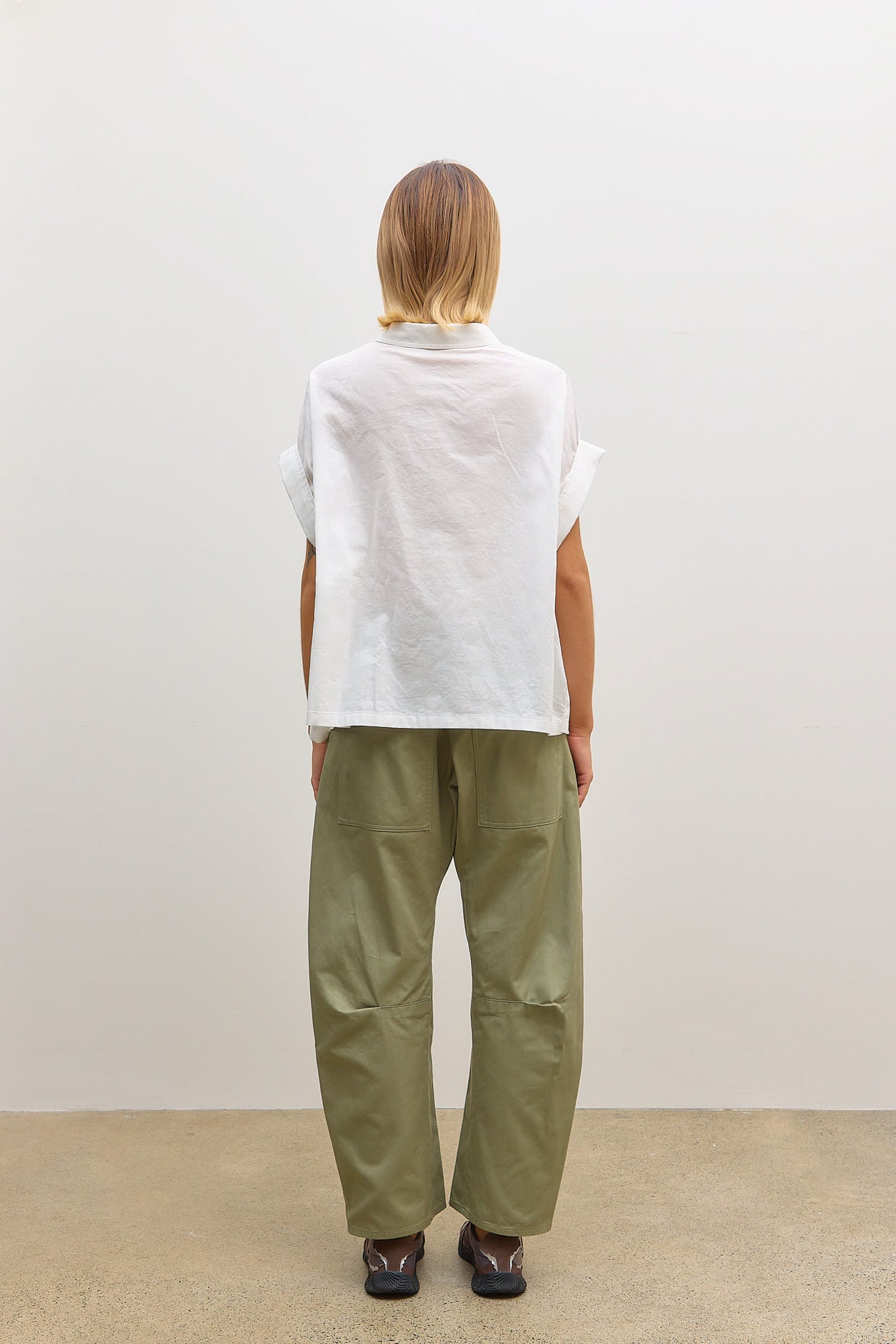 U Wide Pants Gusset Khaki