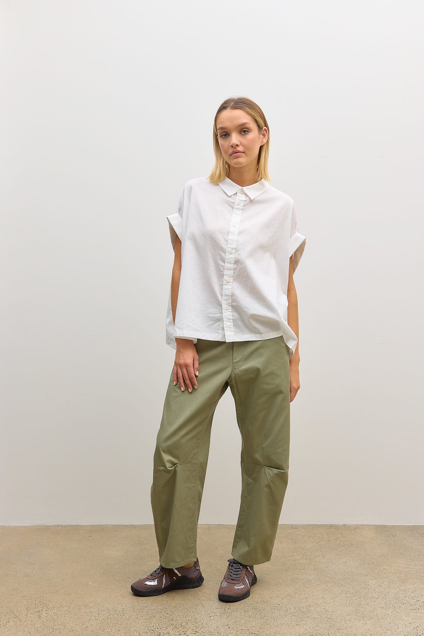 U Wide Pants Gusset Khaki