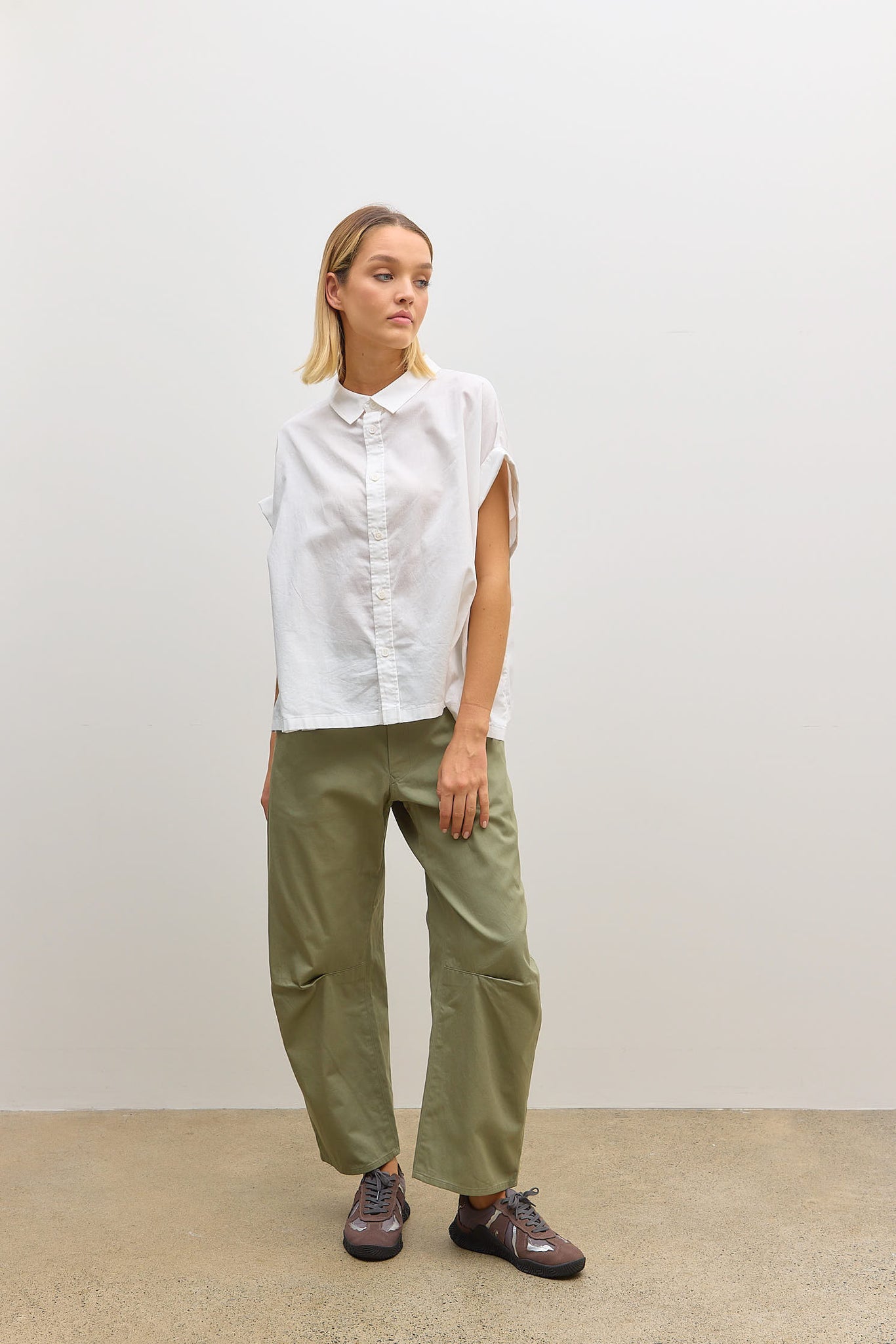 U Wide Pants Gusset Khaki