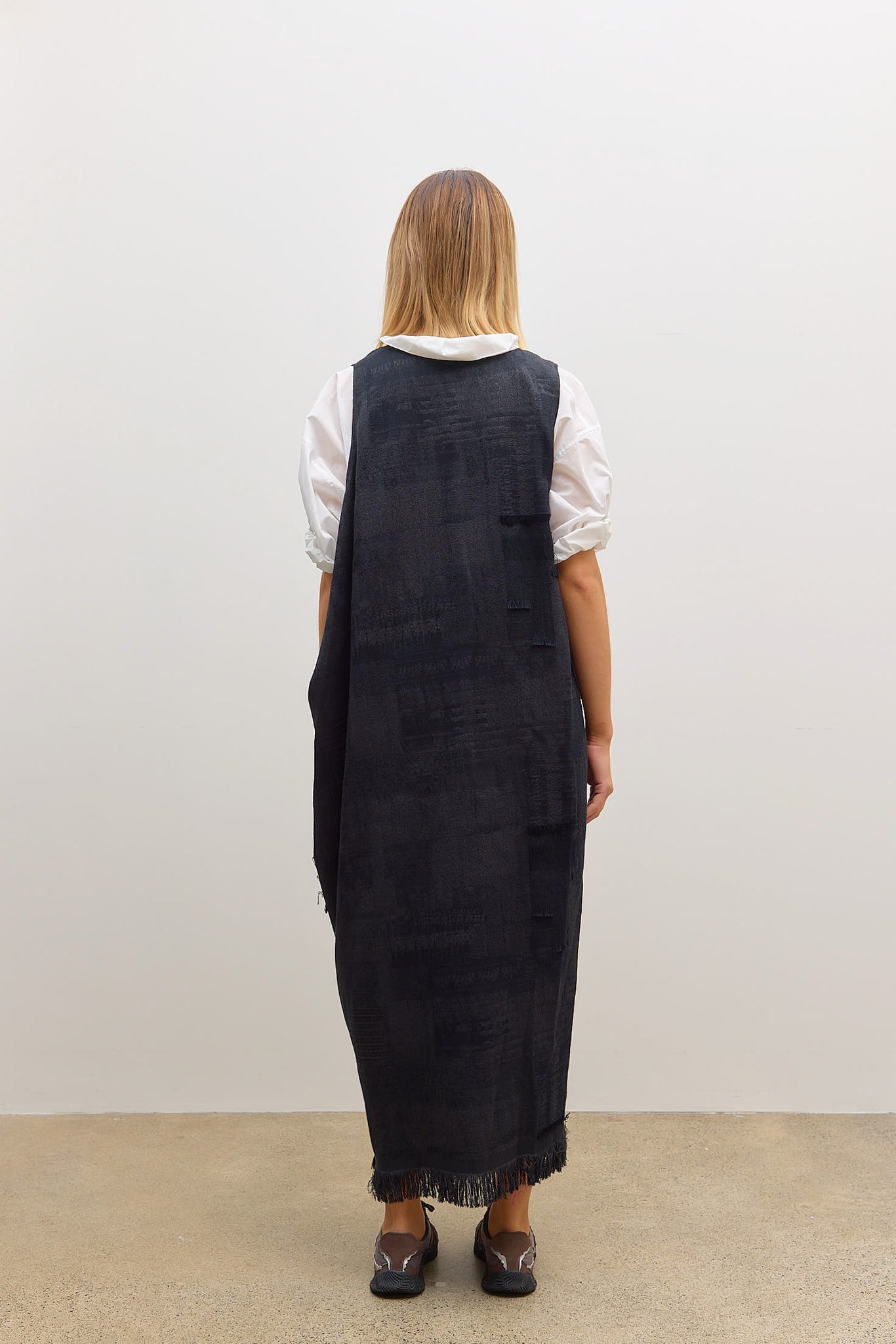 O Asymmetry Sleeveless Dress Grey