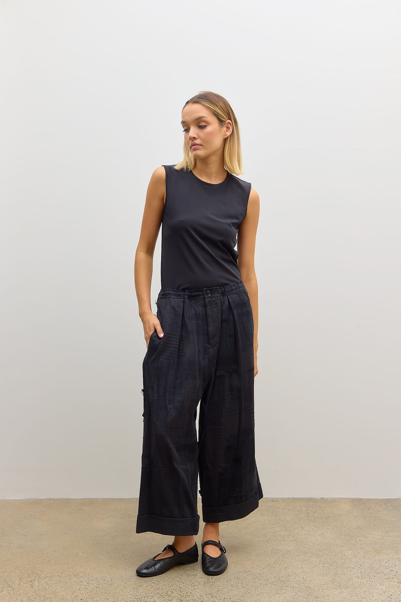O Front Tucked Mackin Pants Grey