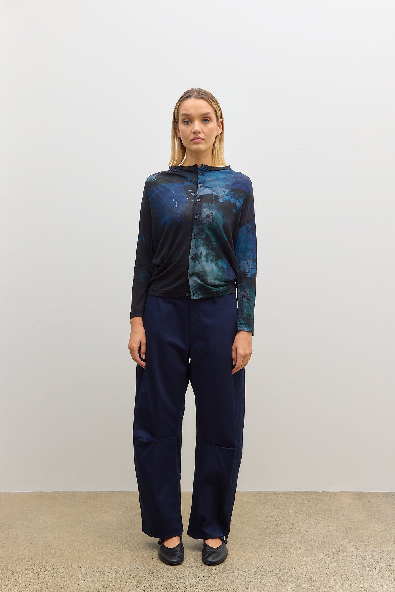 U Wide Pants Gusset Navy