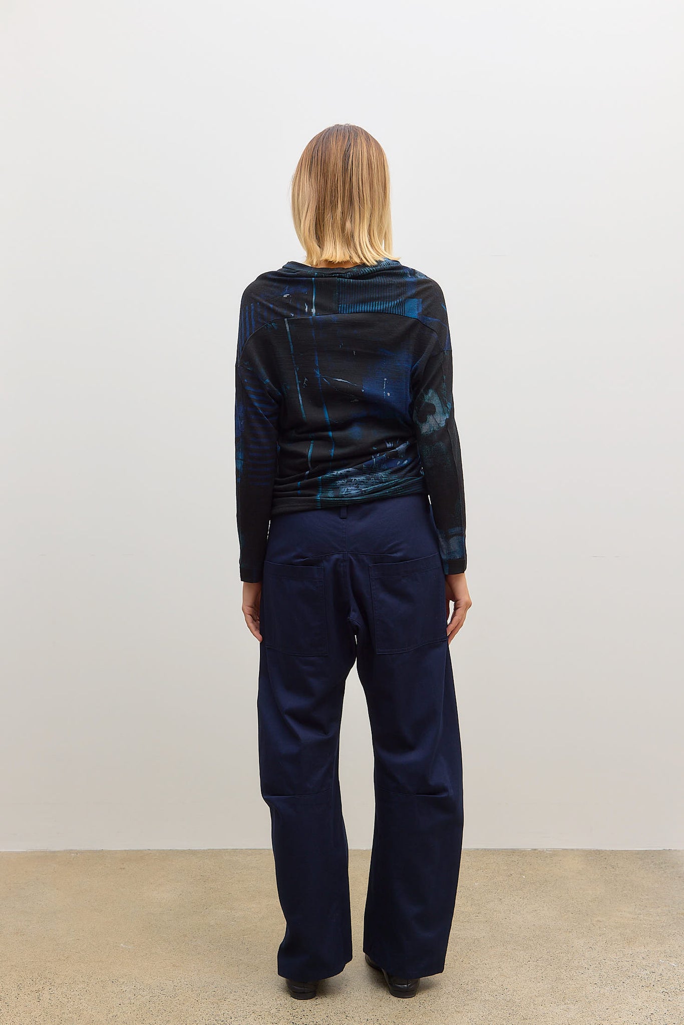 U Wide Pants Gusset Navy