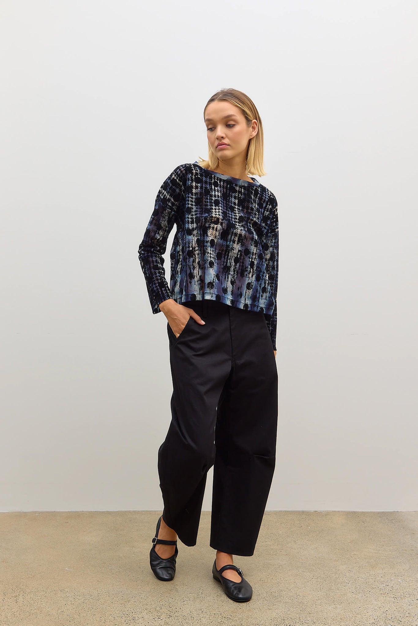 U Wide Pants Gusset Black