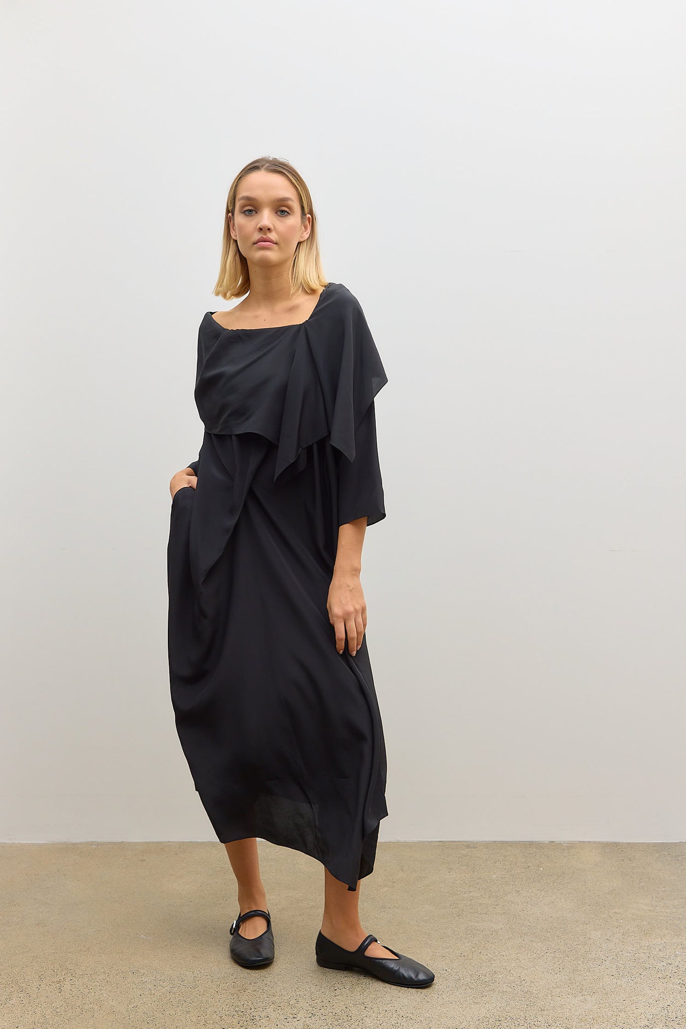 Draped Sequel Dress Black