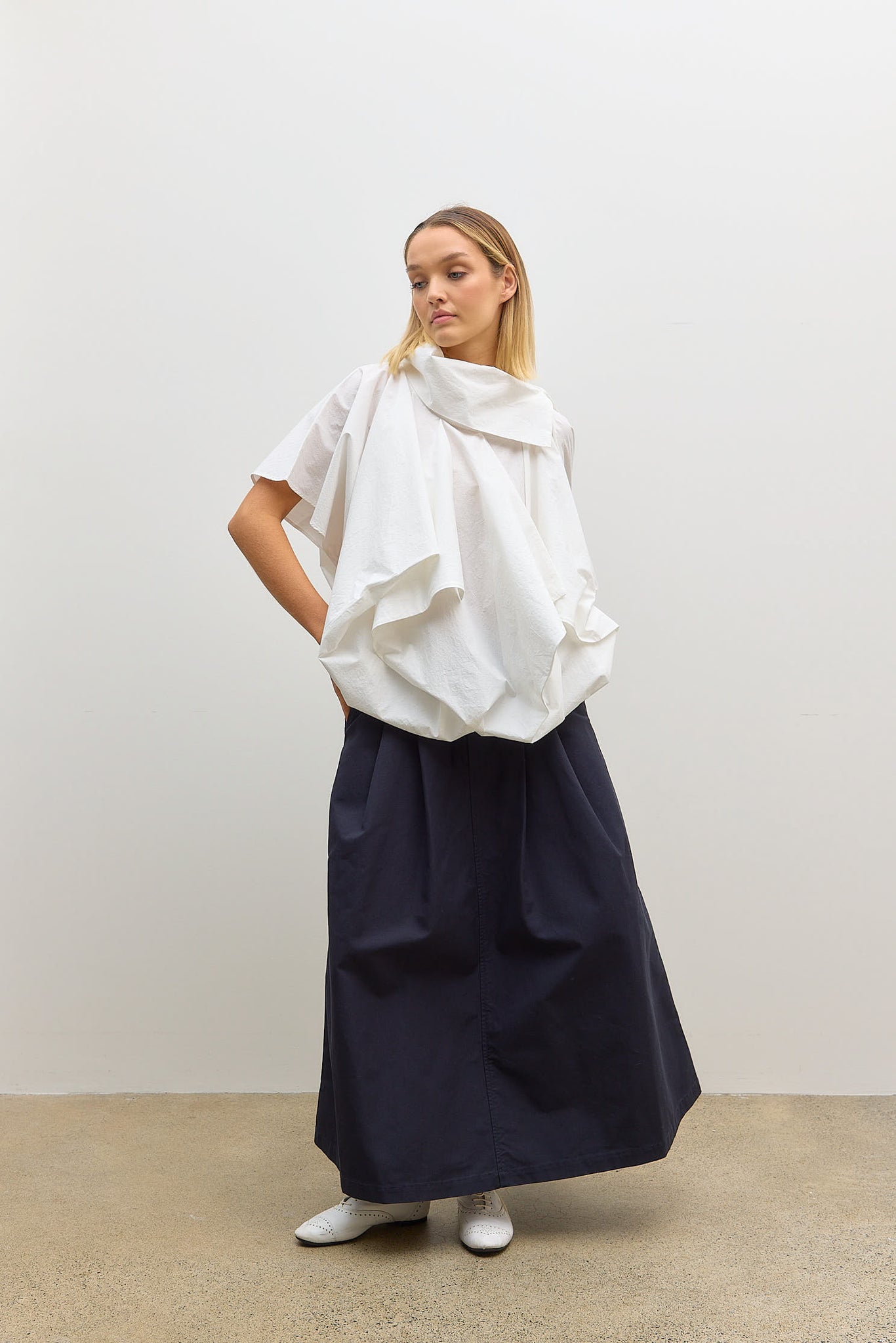 Fly Front Rebuild Skirt Navy