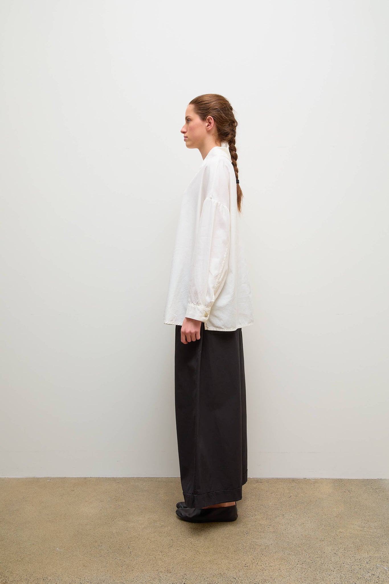 Claudia Flannel Cotton Shirt Off White