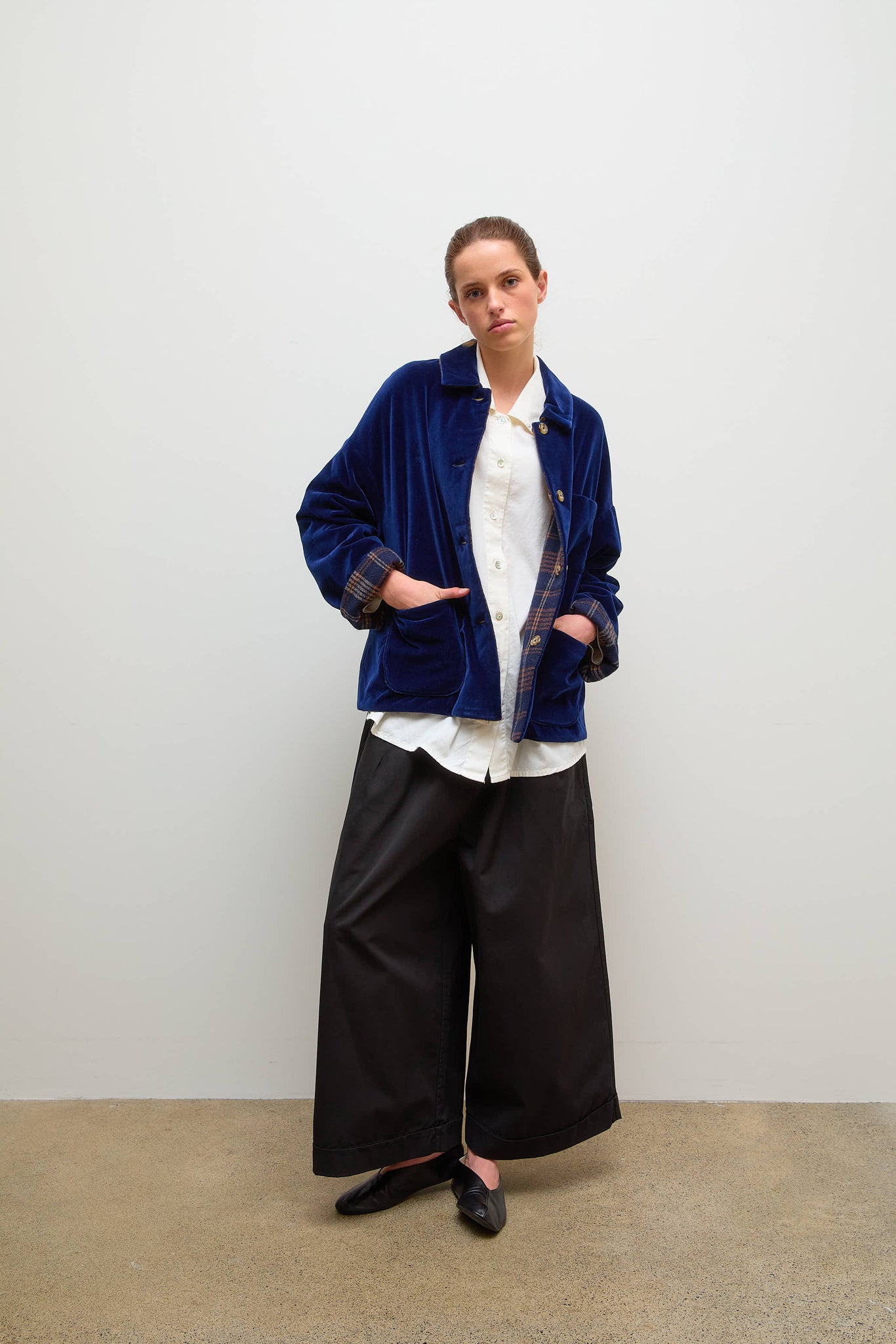 Mara Jacket Velvet Navy