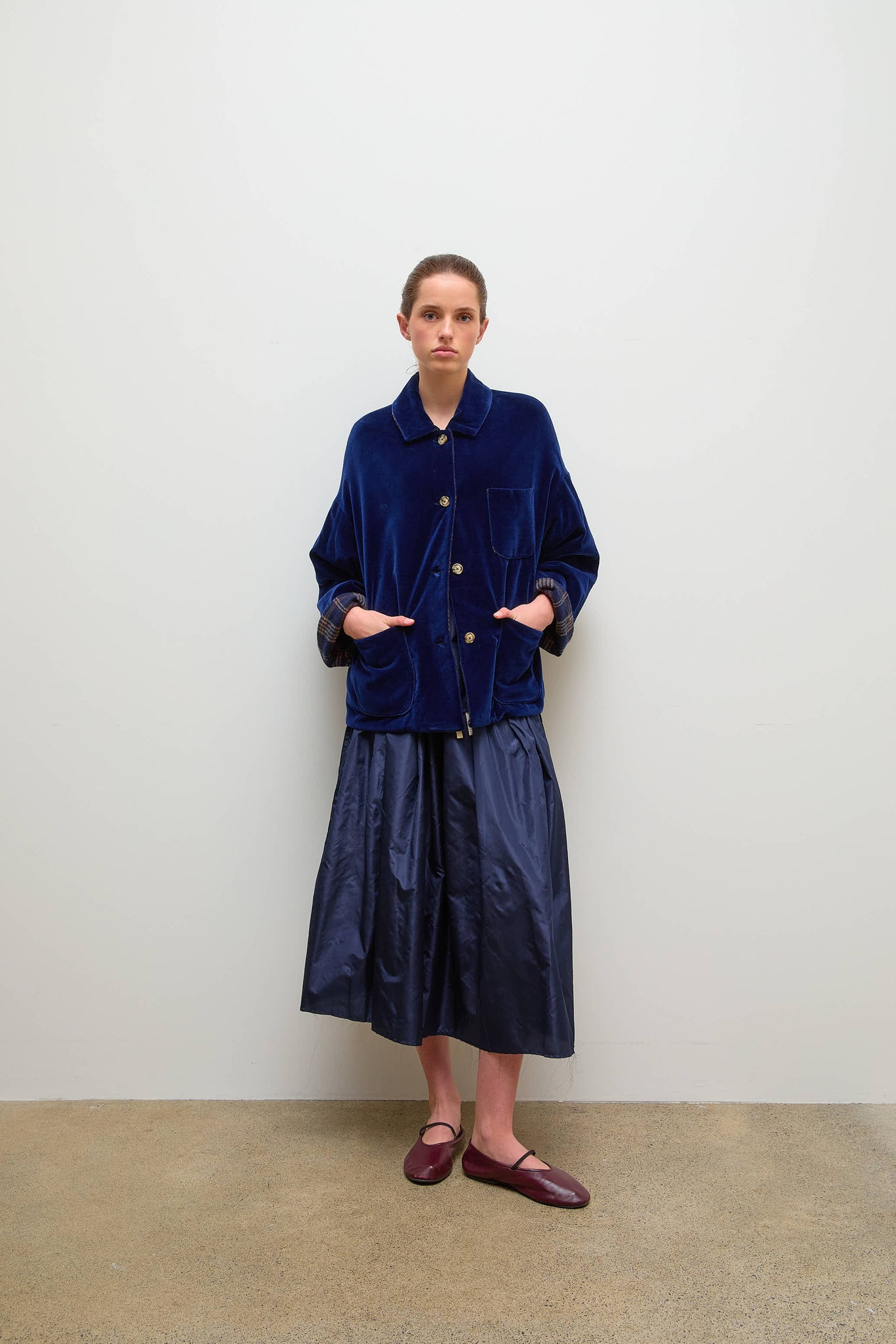 Mara Jacket Velvet Navy