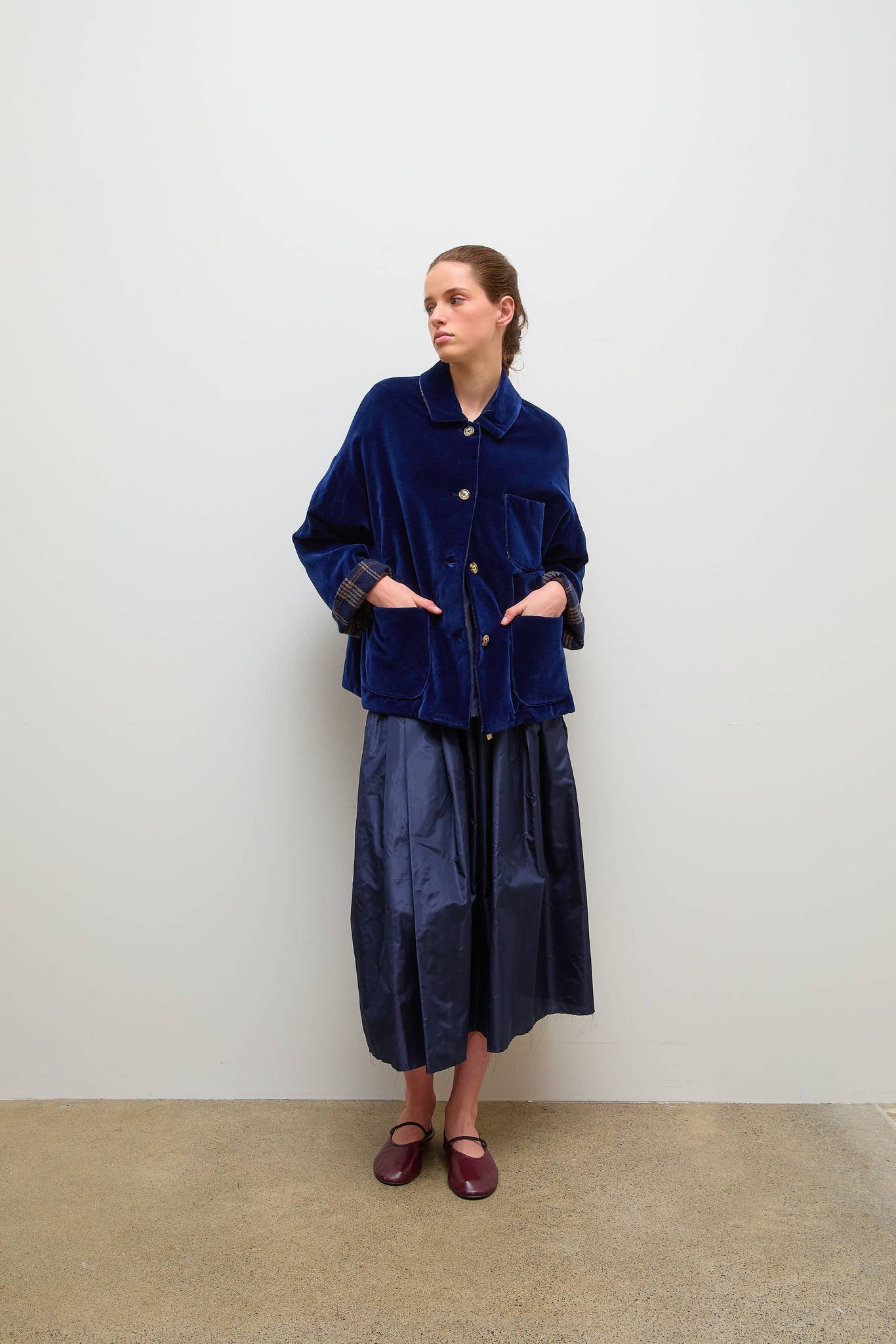Mara Jacket Velvet Navy