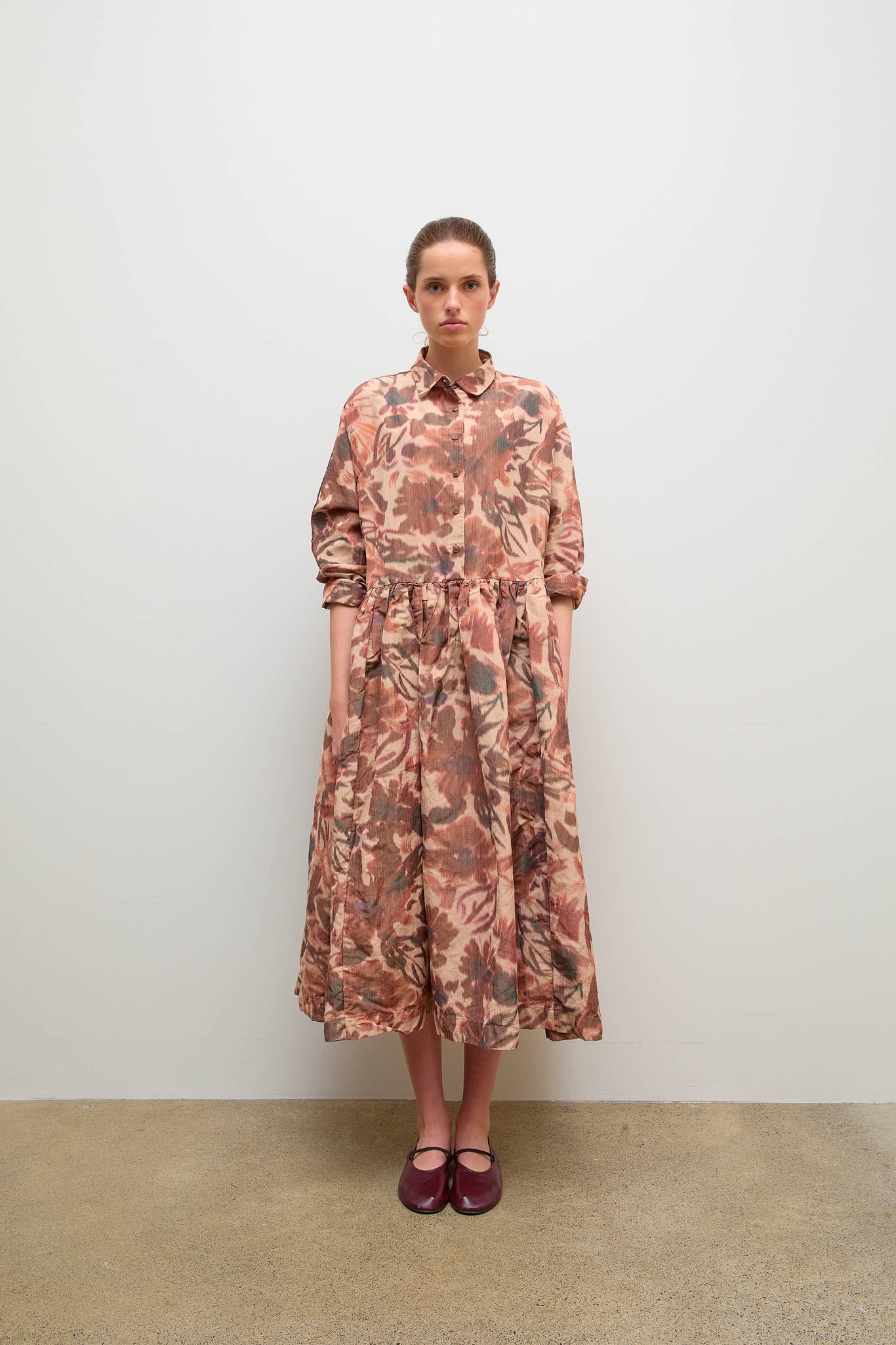 Paga Rouch Dress Ikat Reds