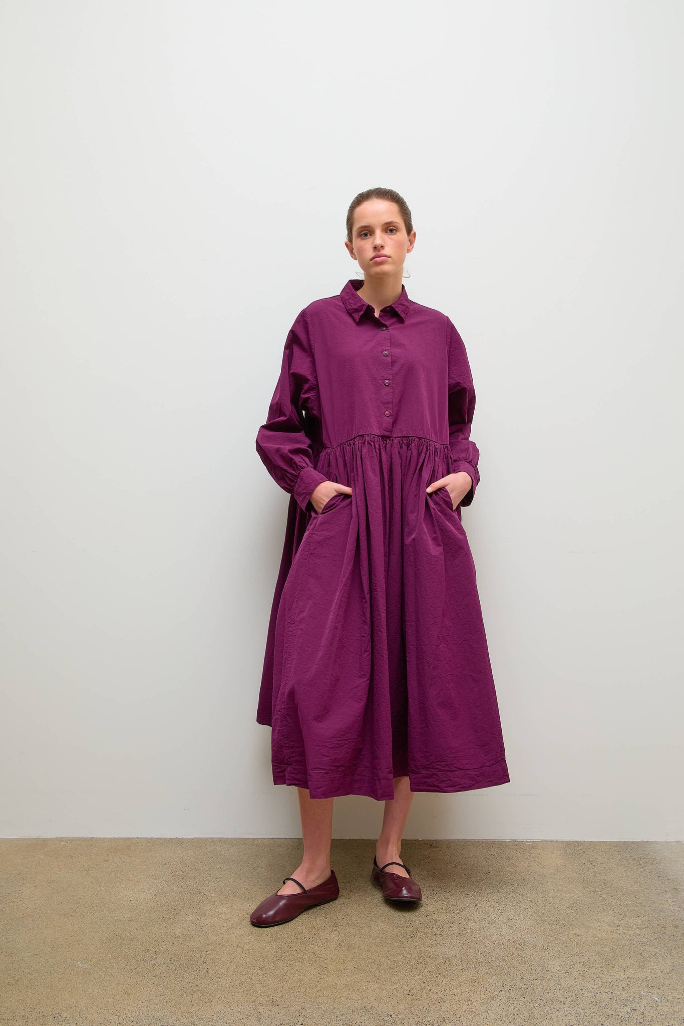 Ethal Dress Paper Cotton Blackberry