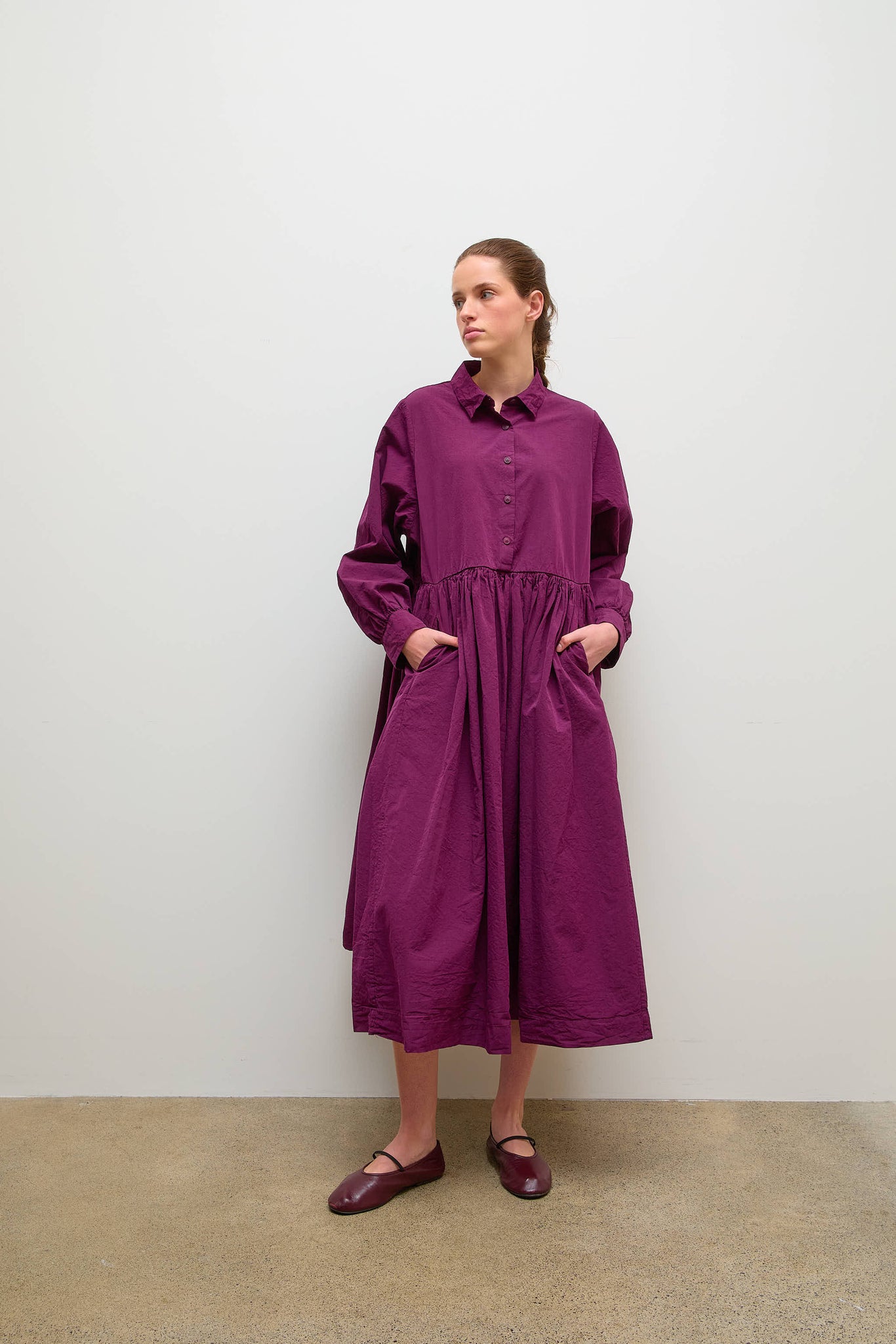 Ethal Dress Paper Cotton Blackberry