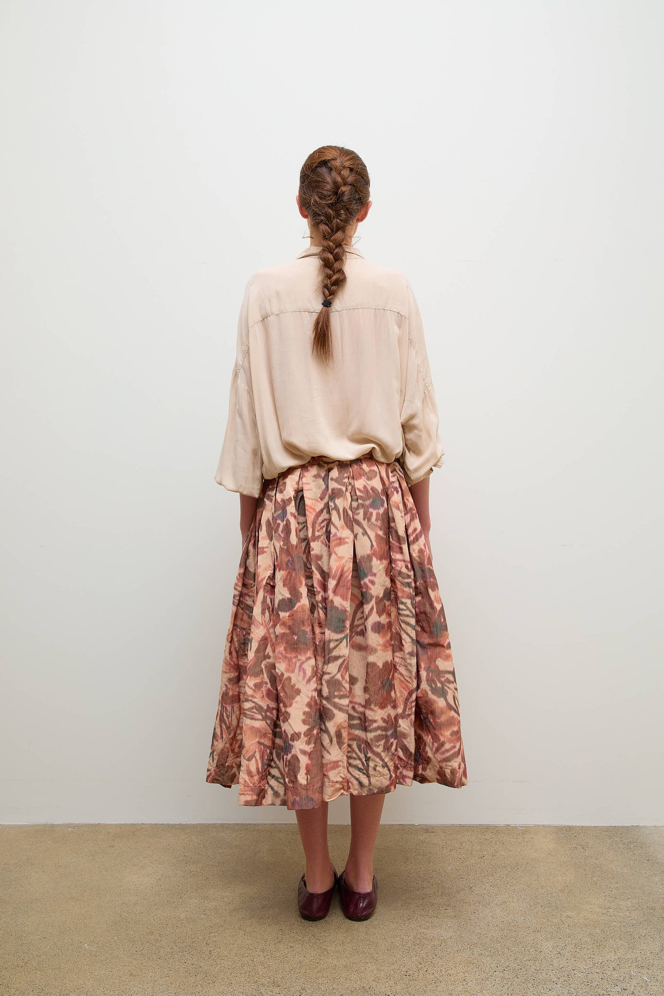 Double Rideaux Skirt Ikat Reds