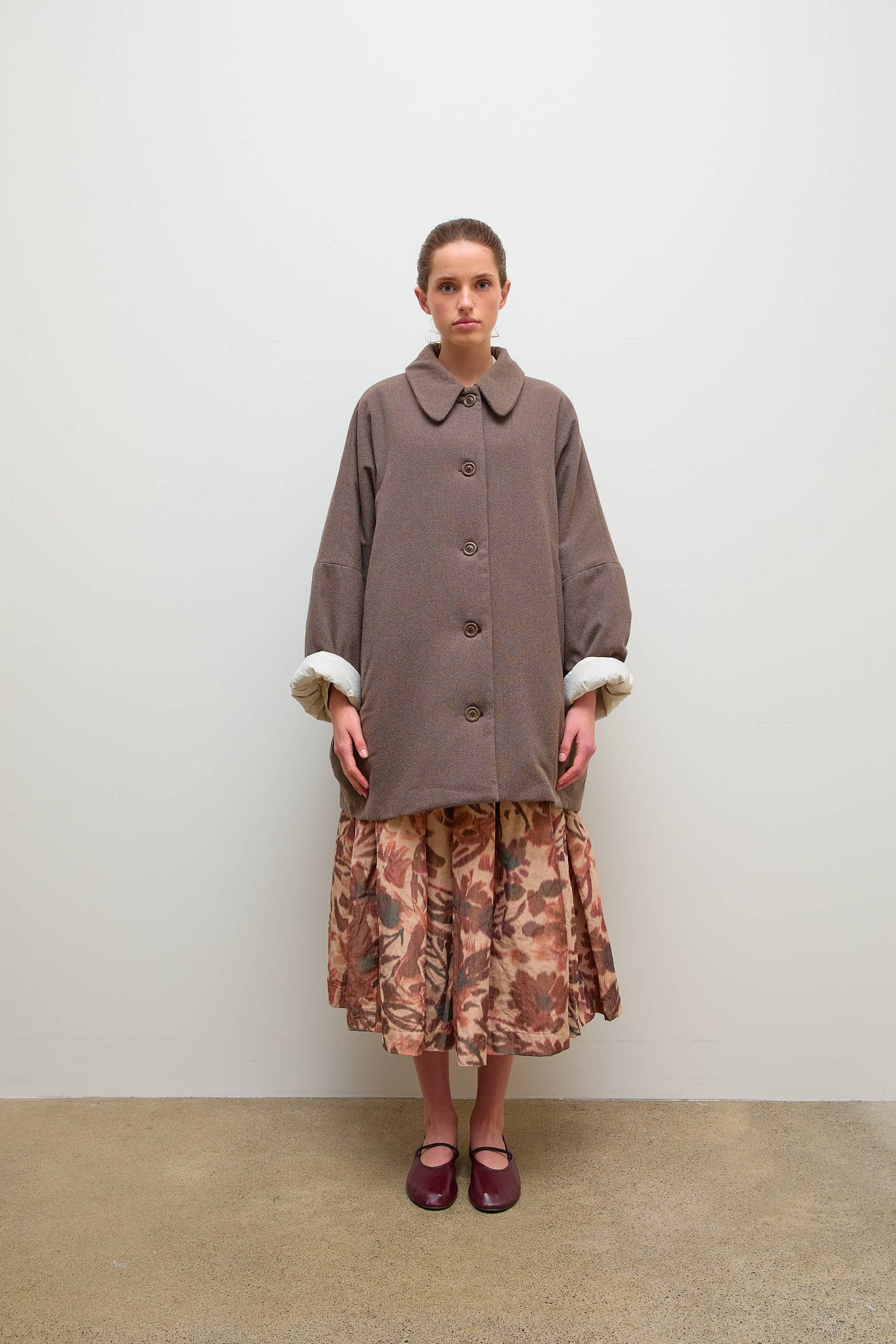 Triangle Wool Cash Coat Oatmeal
