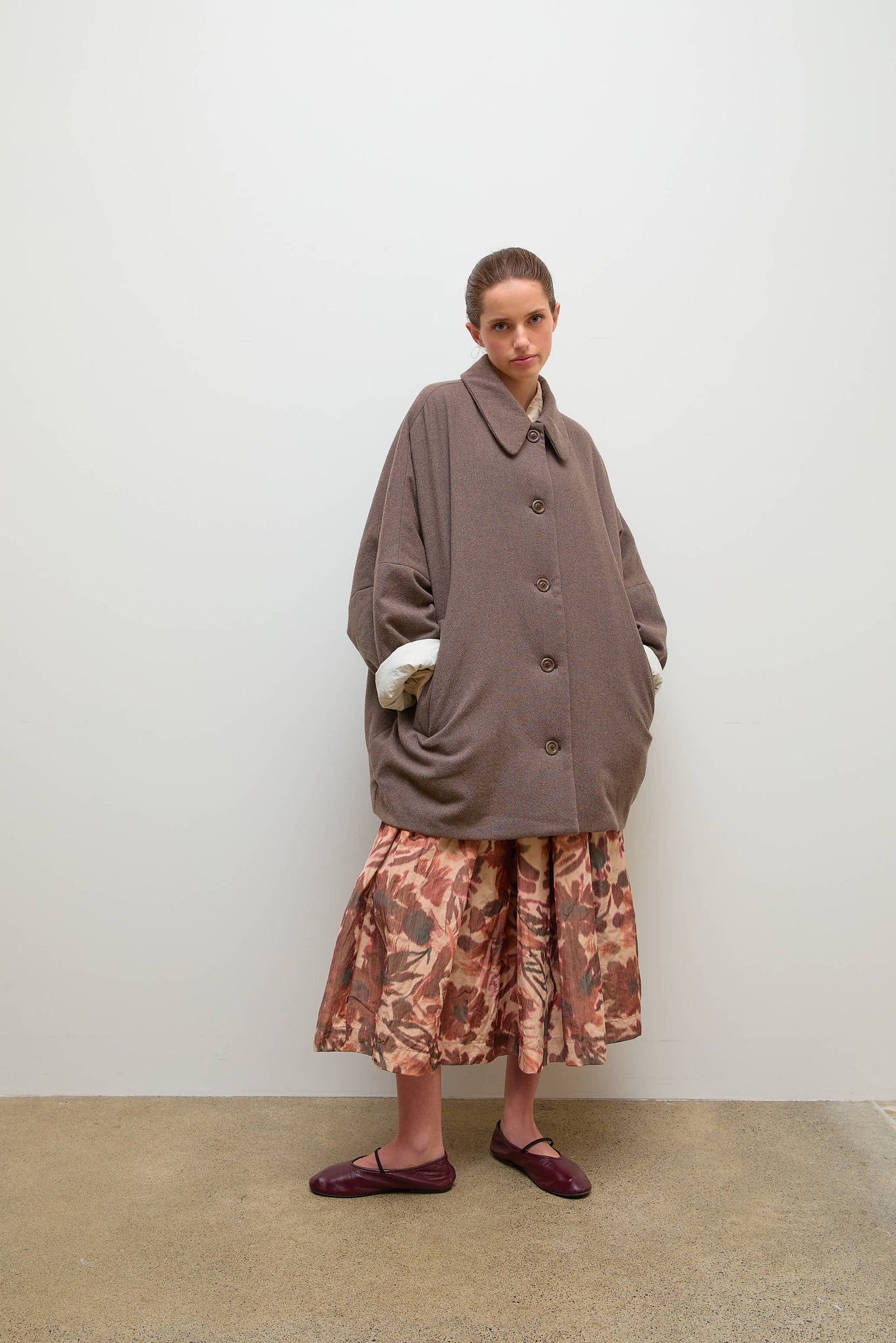 Triangle Wool Cash Coat Oatmeal