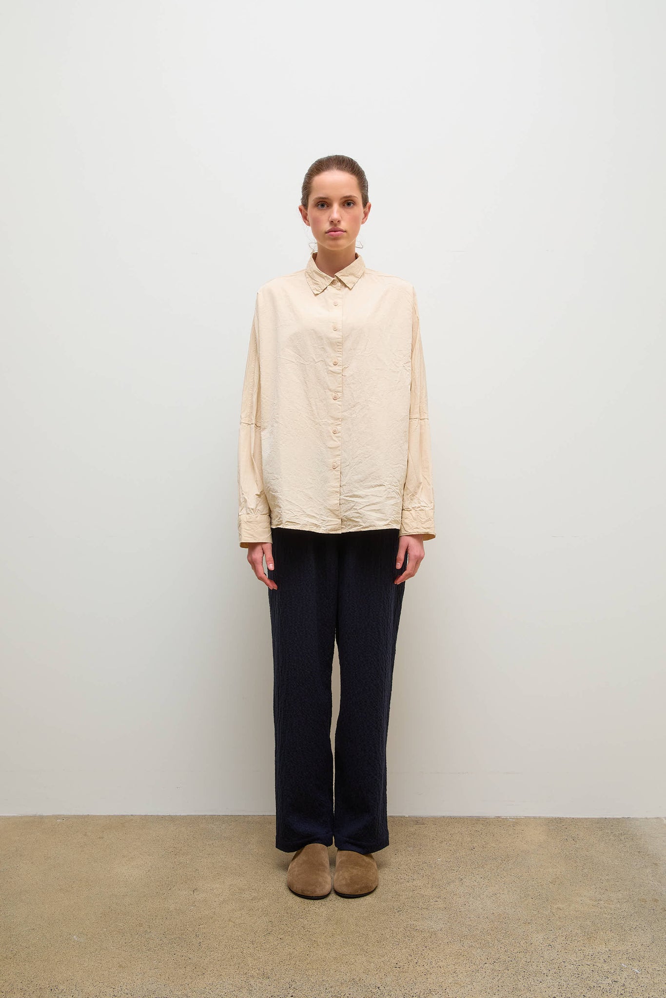 Waga Shirt Paper Cotton Off White