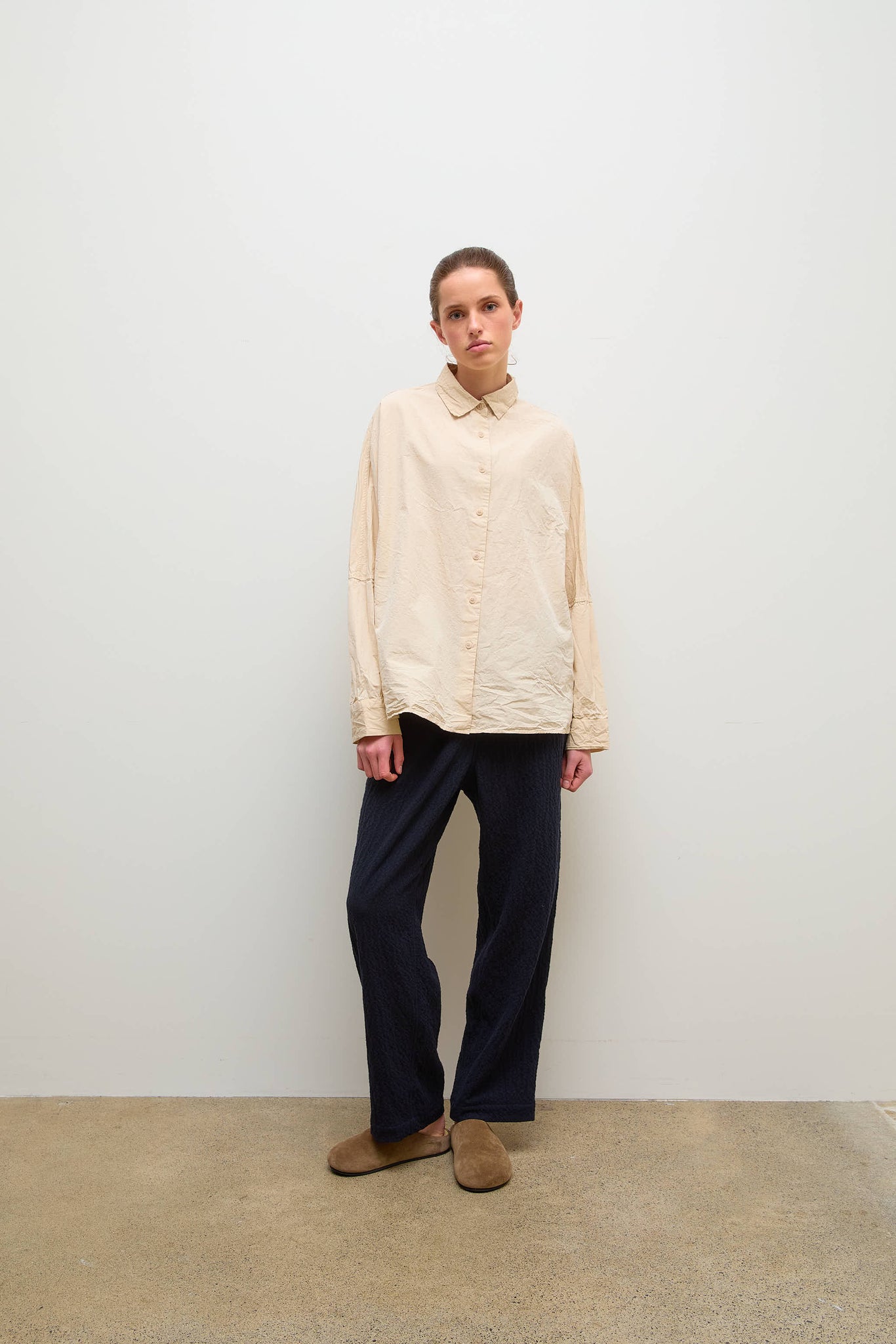 Waga Shirt Paper Cotton Off White