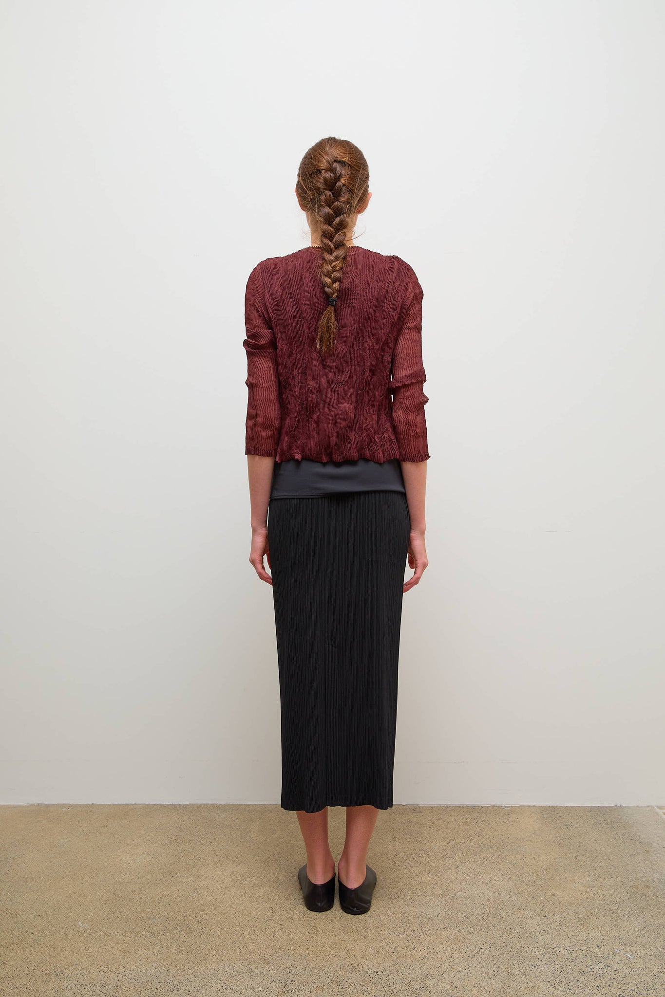 Chiffon Twist Cardigan Brown