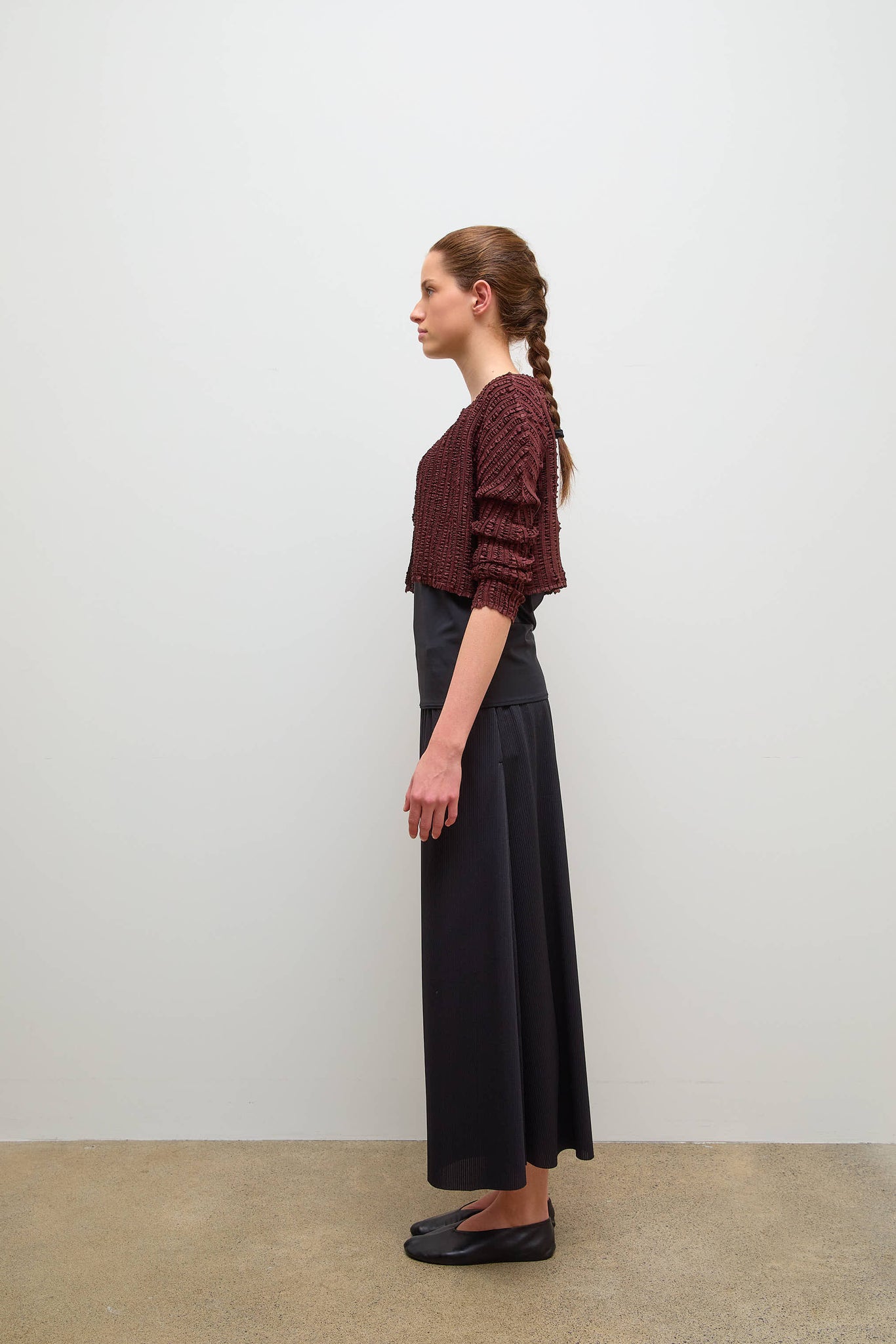 Cropped Cardigan Brown