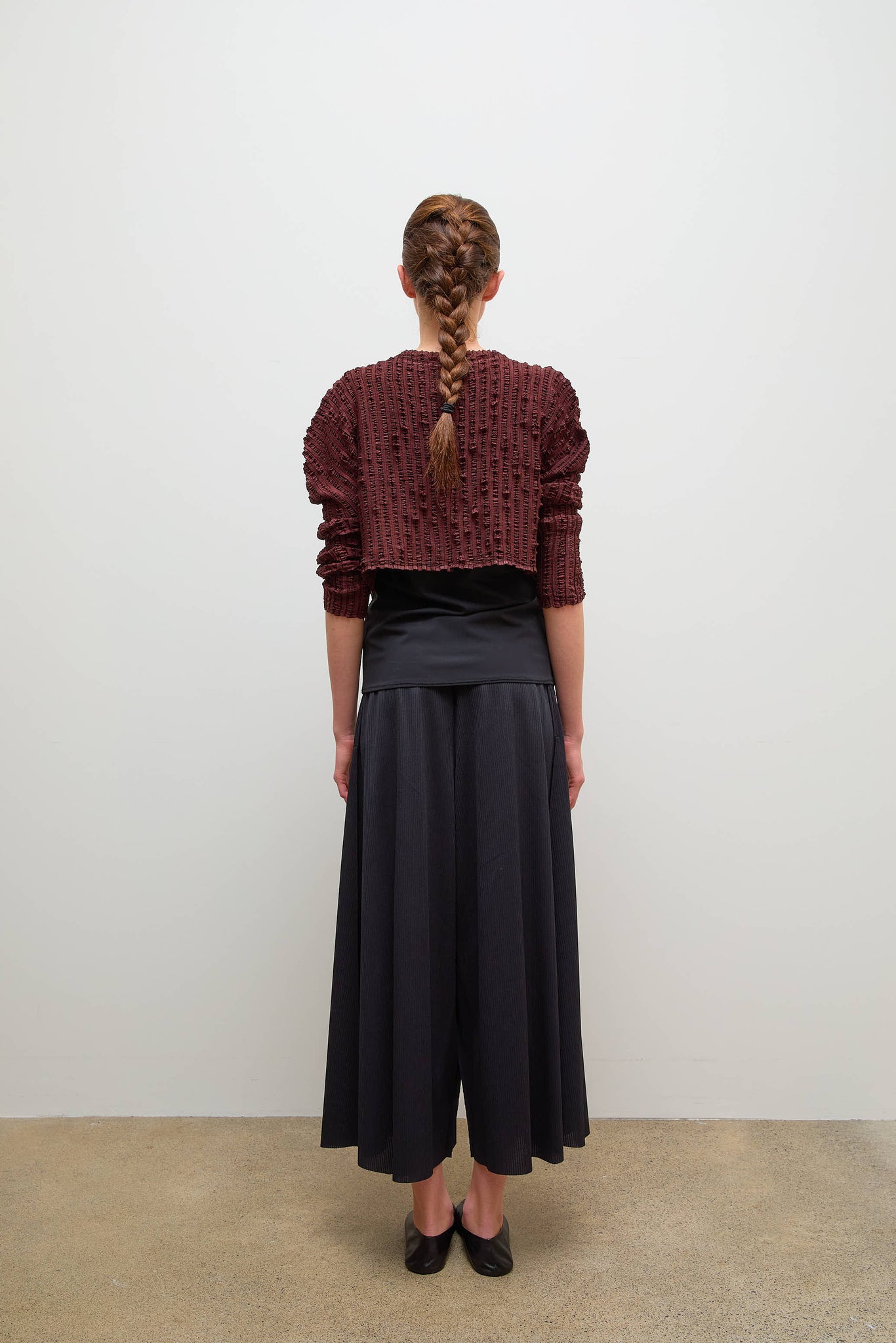 Cropped Cardigan Brown
