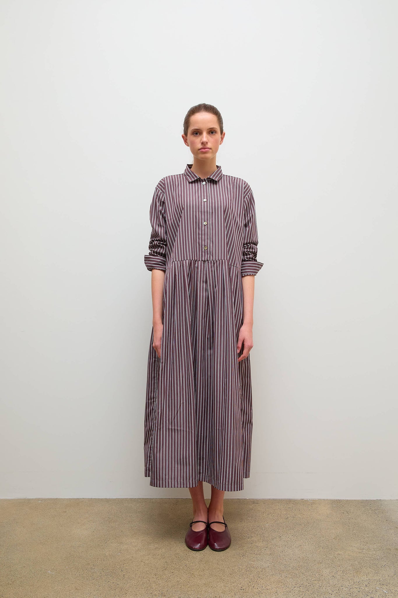 Titi Dress Brown Stripe