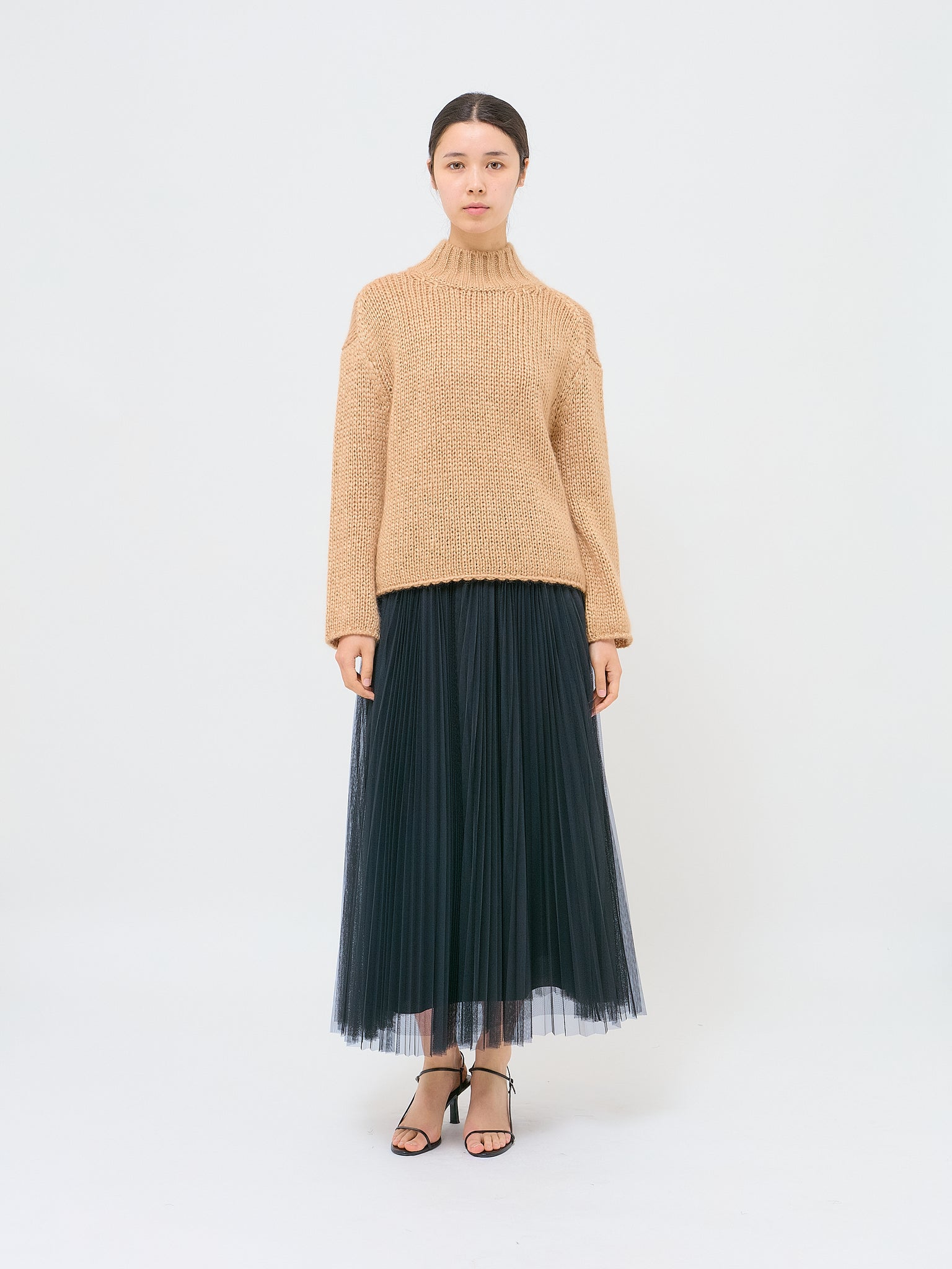 Silk Cashmere Mohair Turtleneck Sweater Cachemire