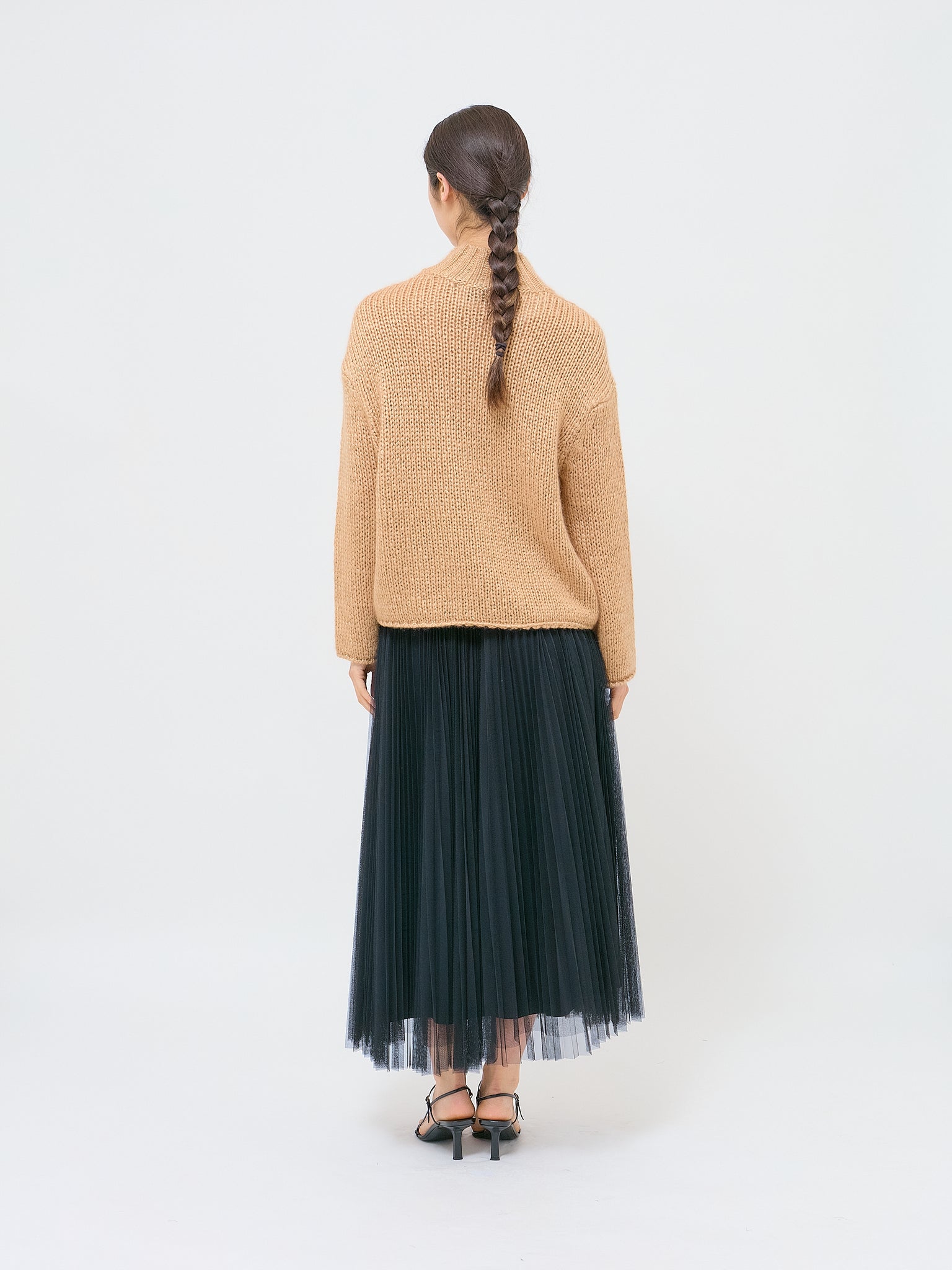 Silk Cashmere Mohair Turtleneck Sweater Cachemire