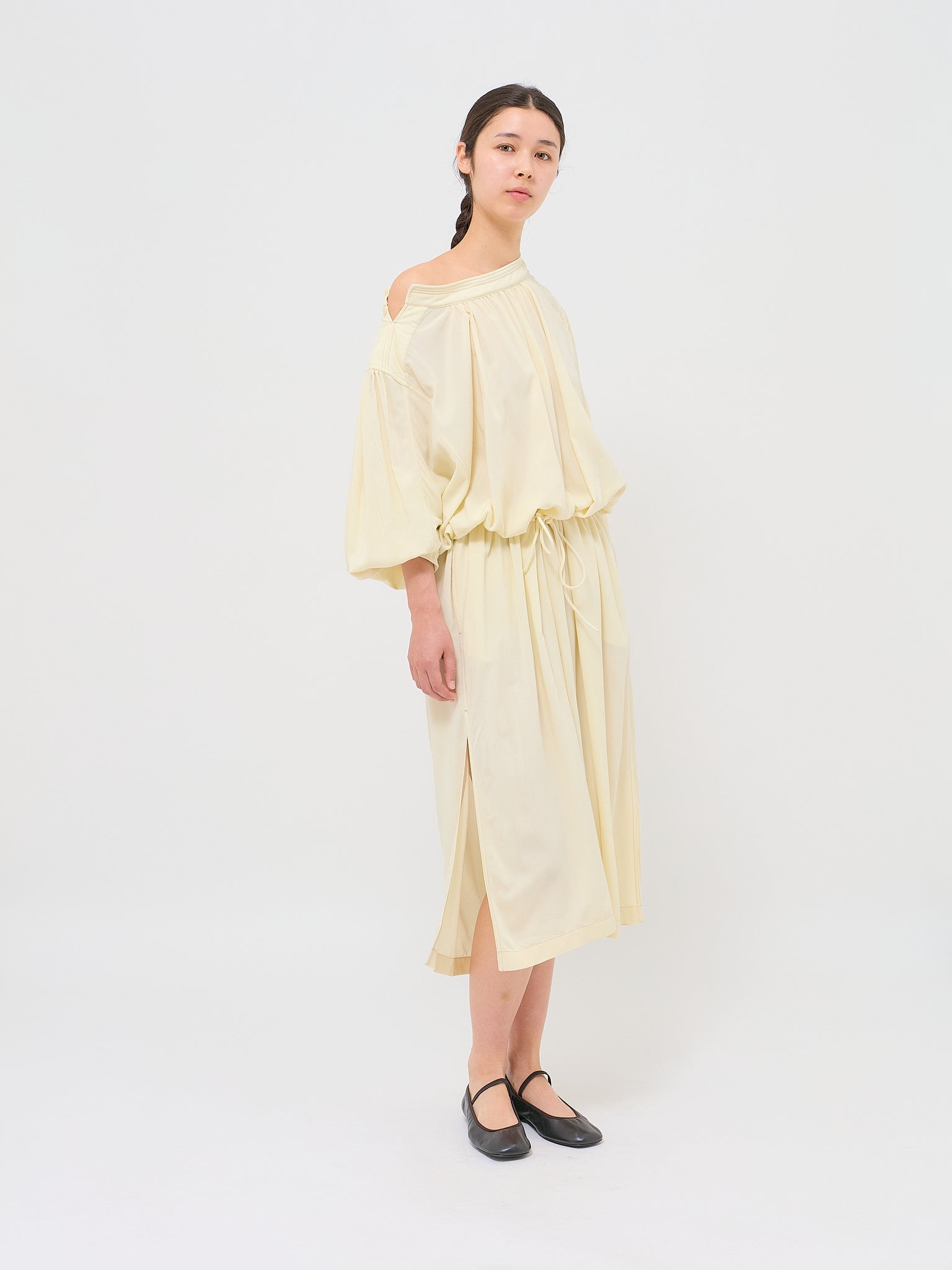 Housse Dress With Drawstring Cream