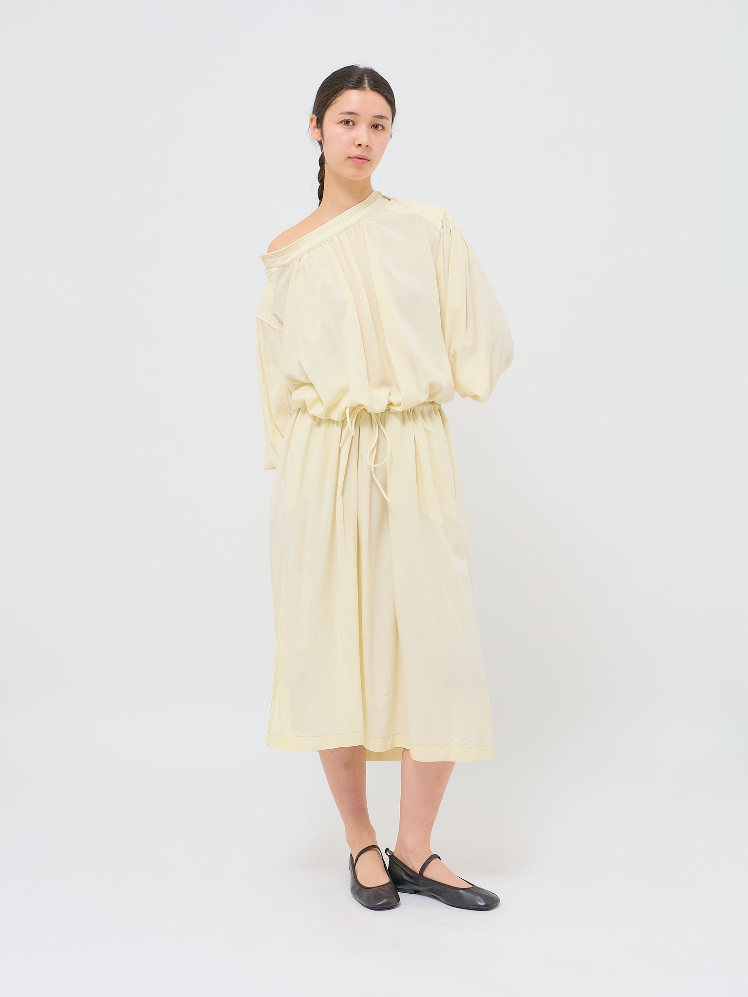 Housse Dress With Drawstring Cream