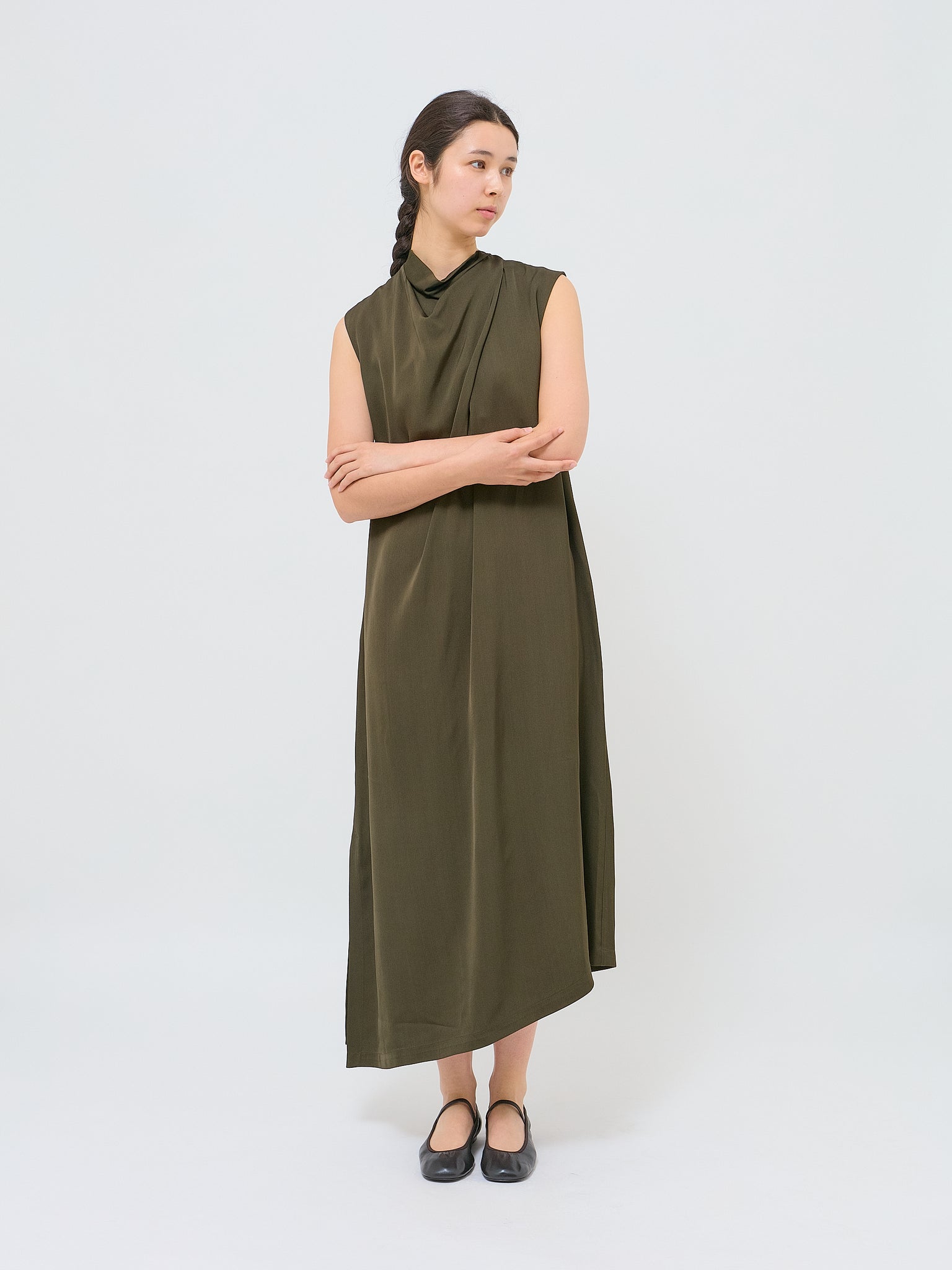 Devyr Dress Mud Green