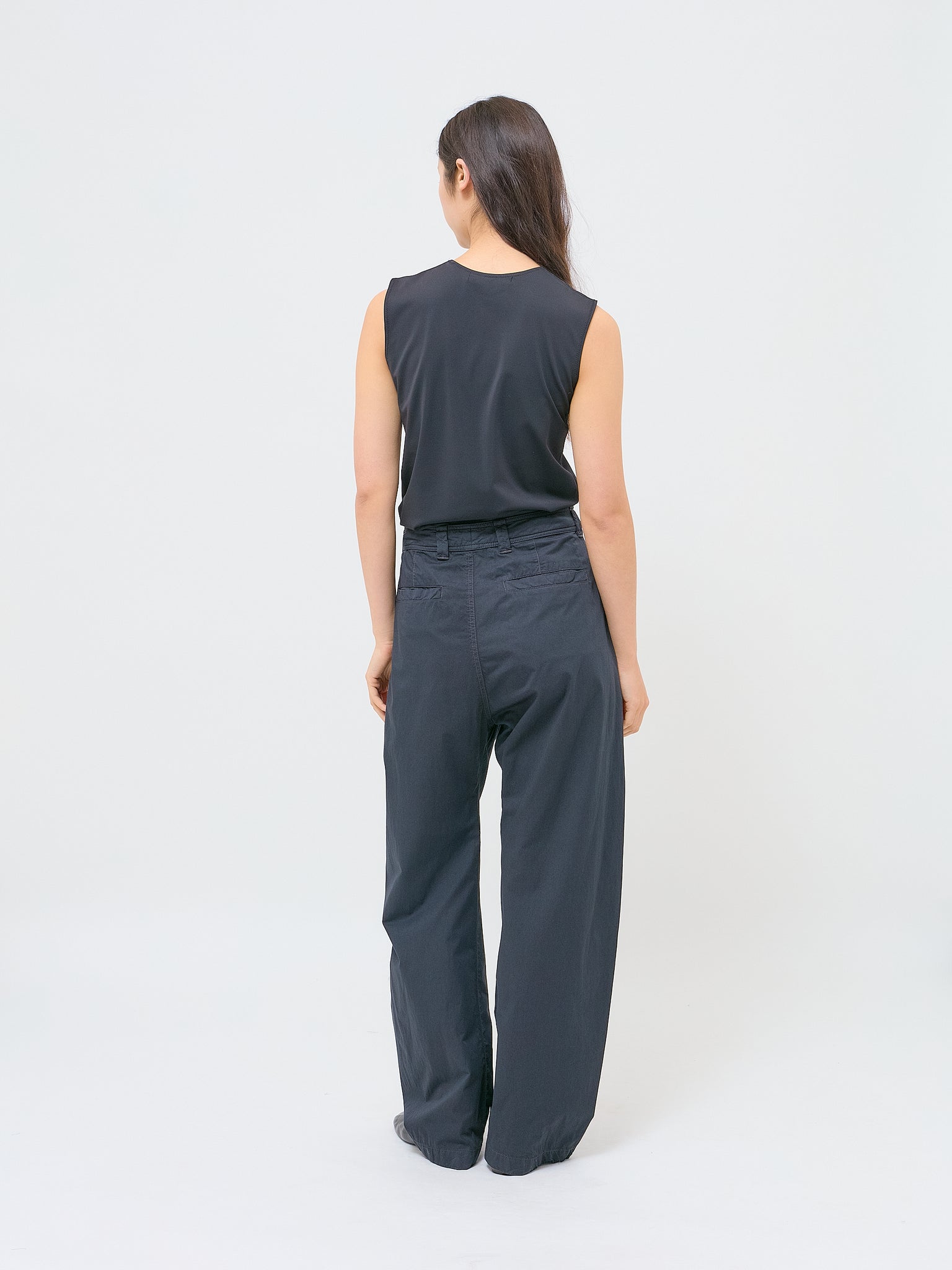 Multi Topstitch Pants Ash Black