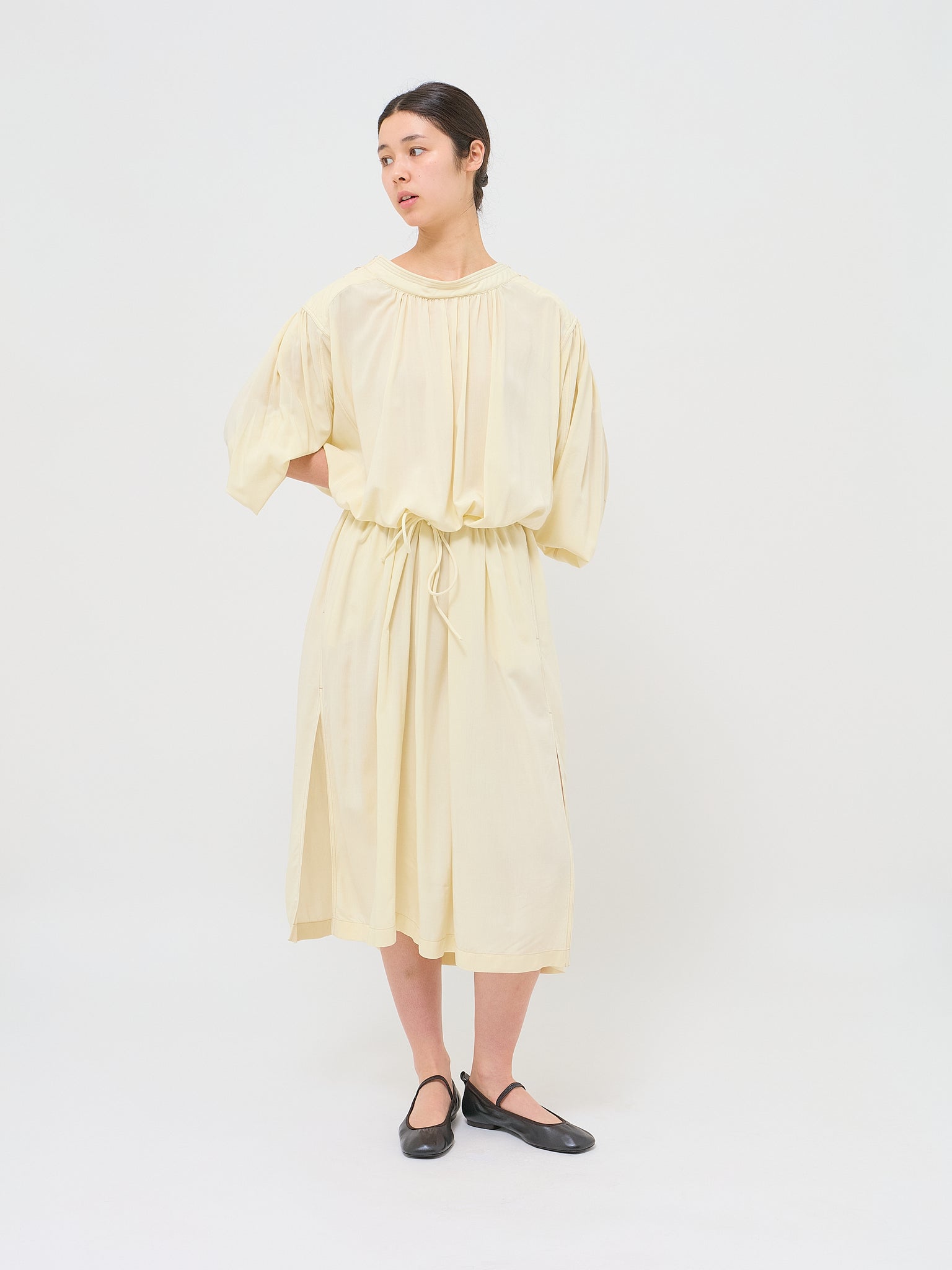 Housse Dress With Drawstring Cream