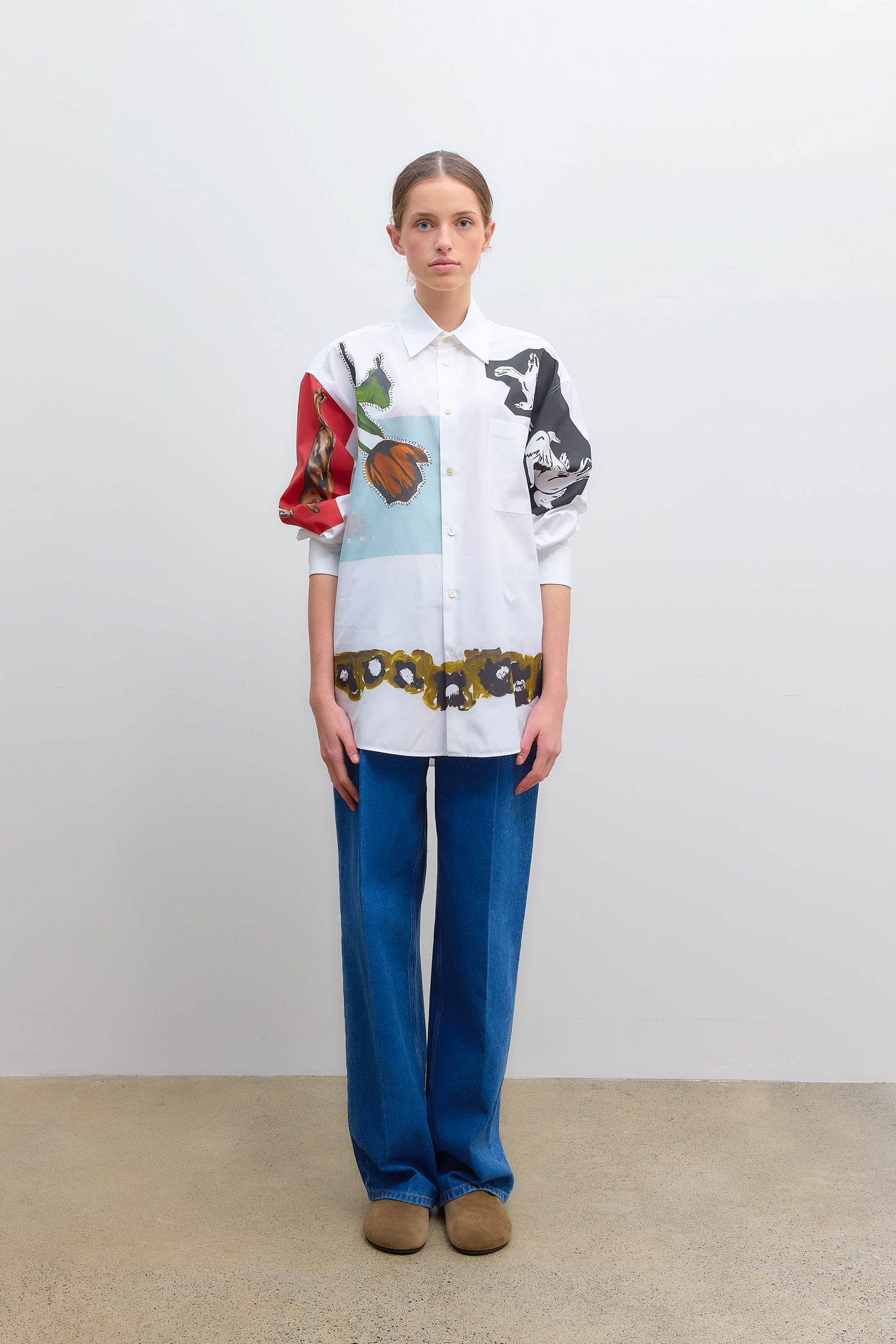 Printed Shirt White