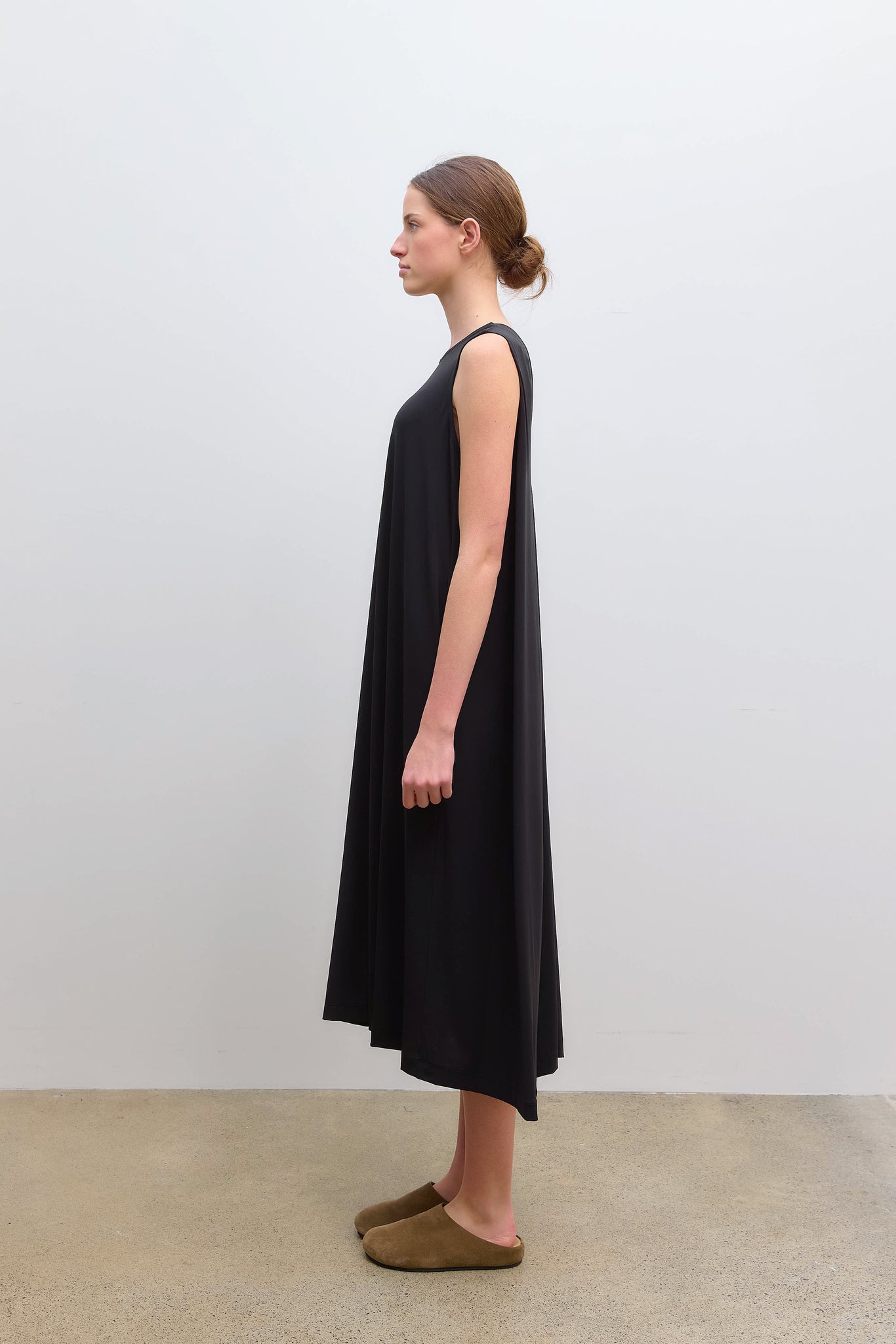 Drape Jersey Dress Black