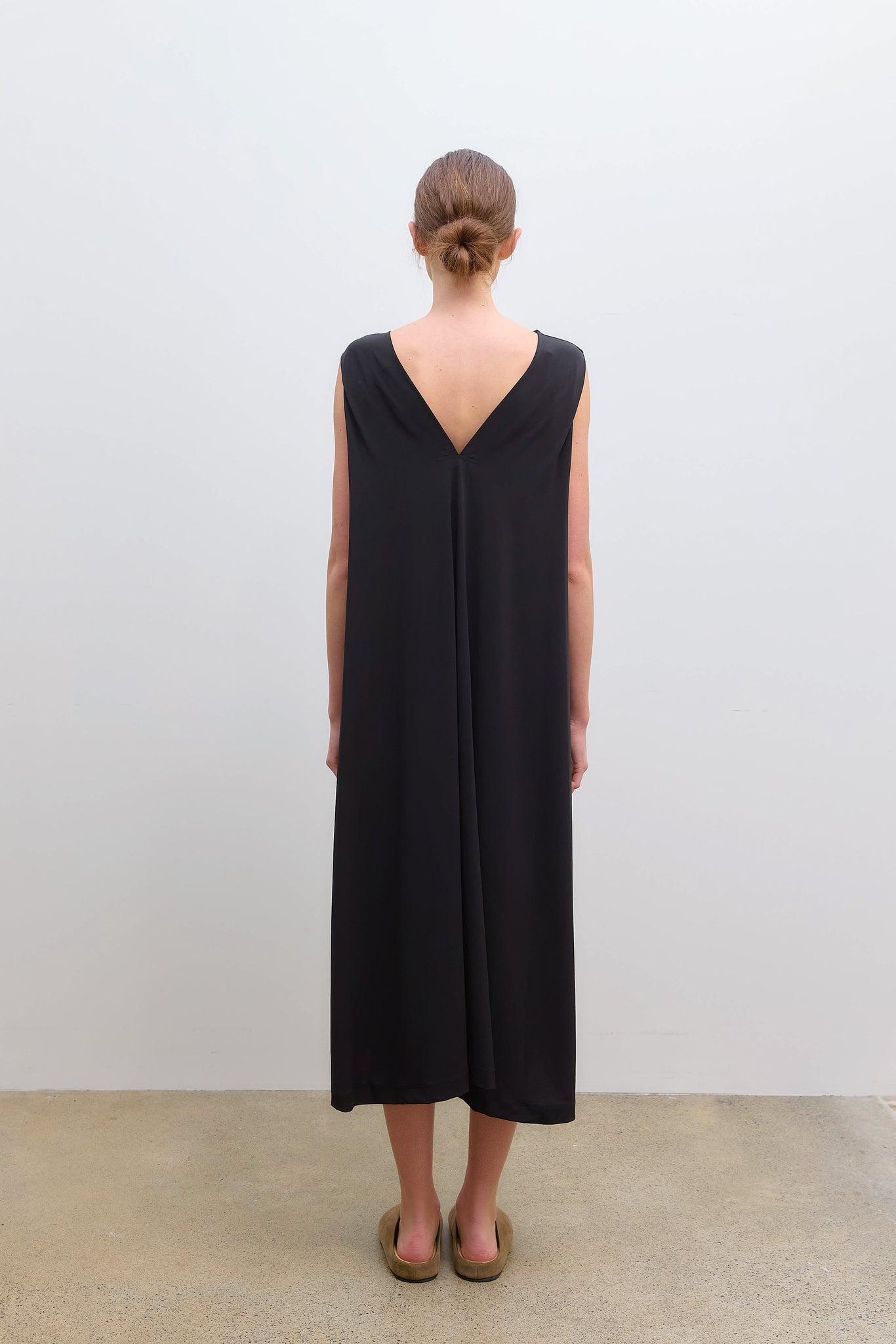 Drape Jersey Dress Black