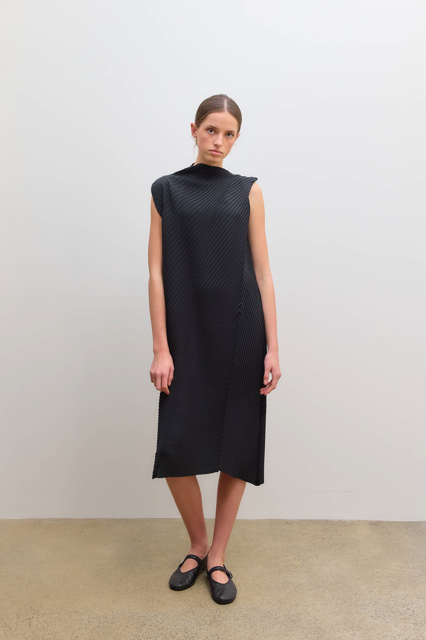 Soft Fold Dress Black