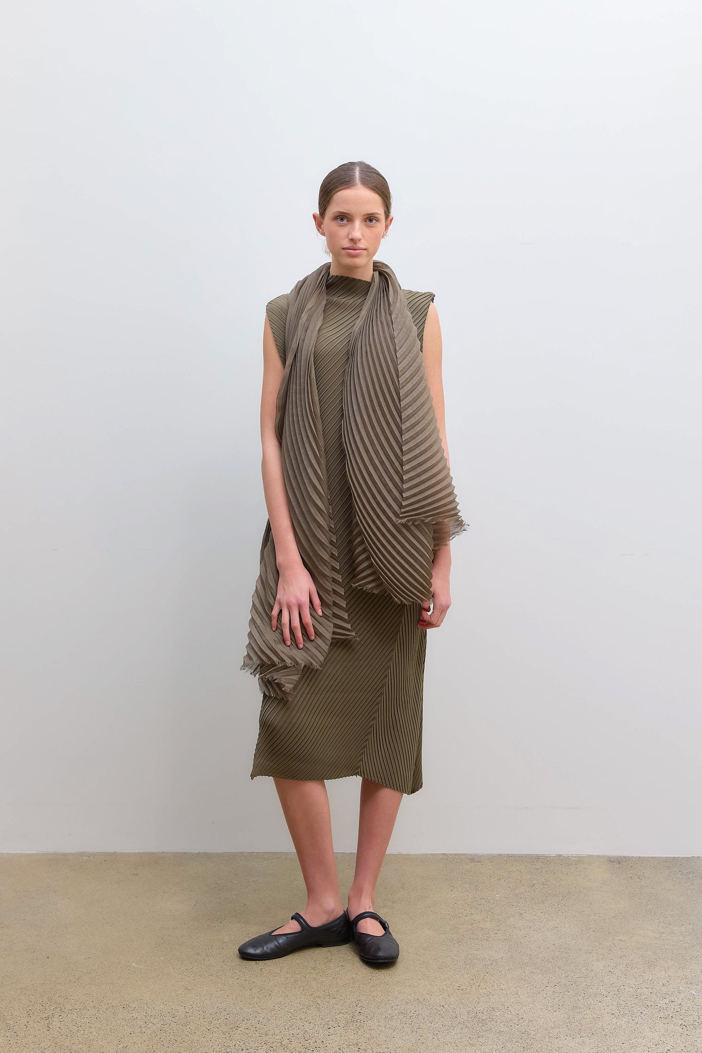 Soft Fold Stole Khaki
