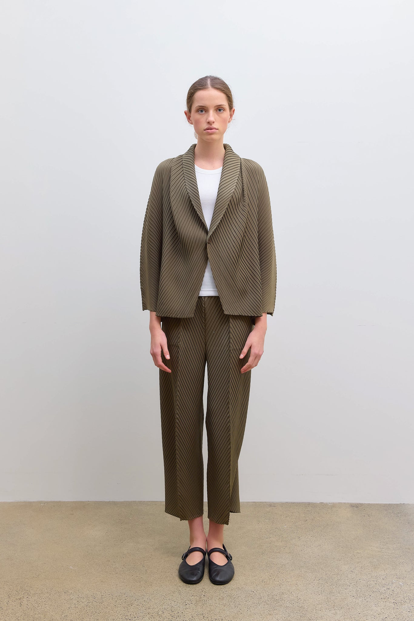 Soft Fold Cardigan Khaki