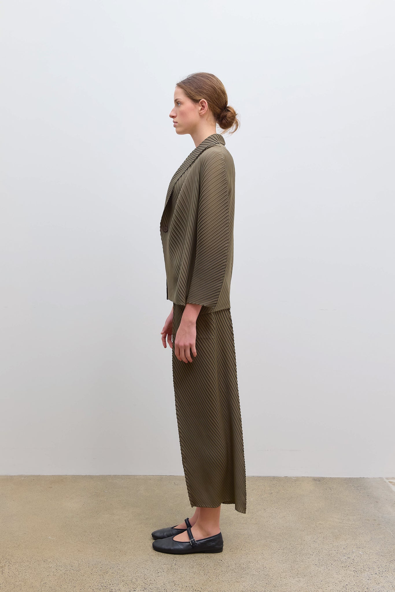 Soft Fold Cardigan Khaki
