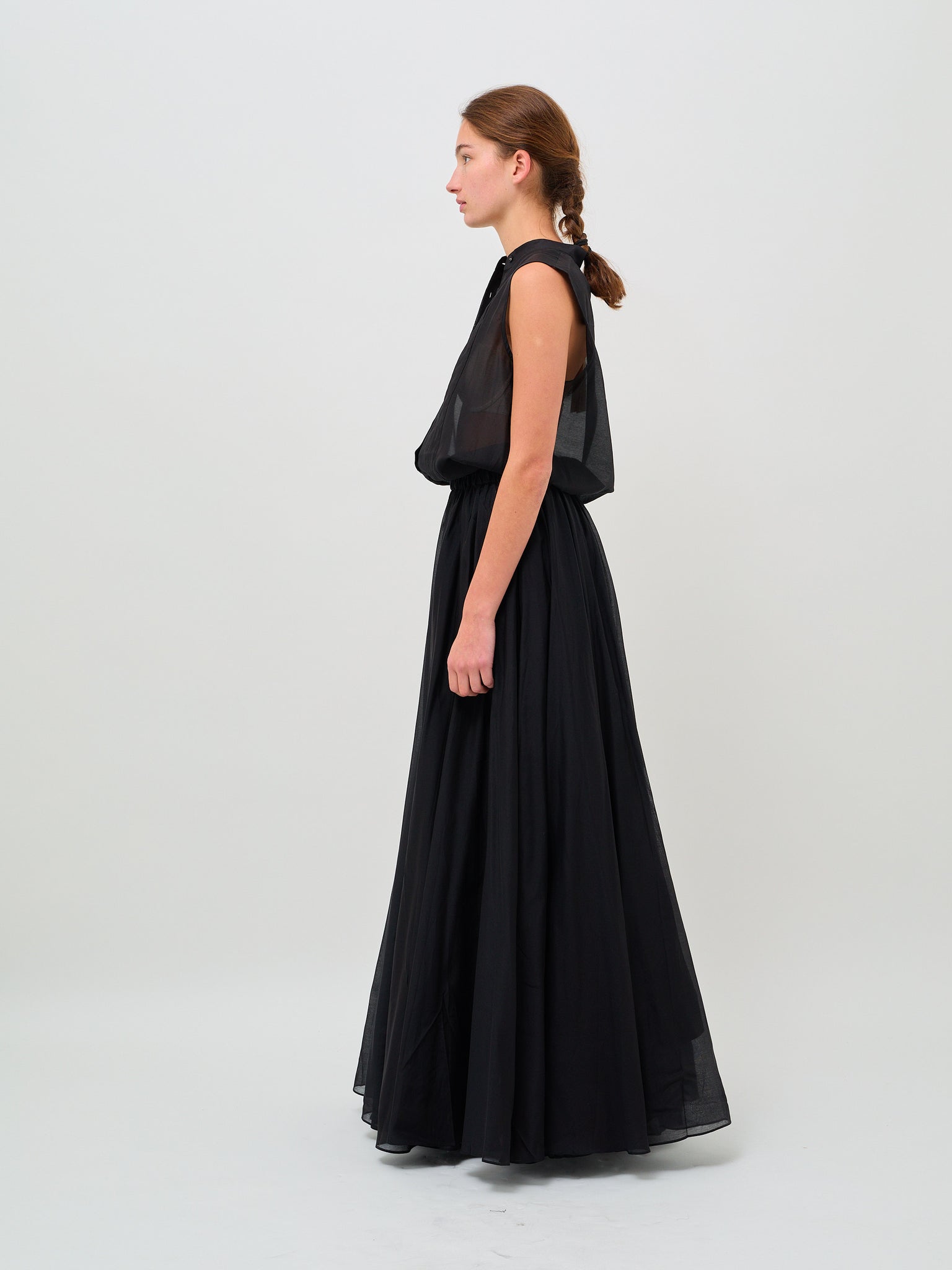 Crinoline Double Layer Skirt Black