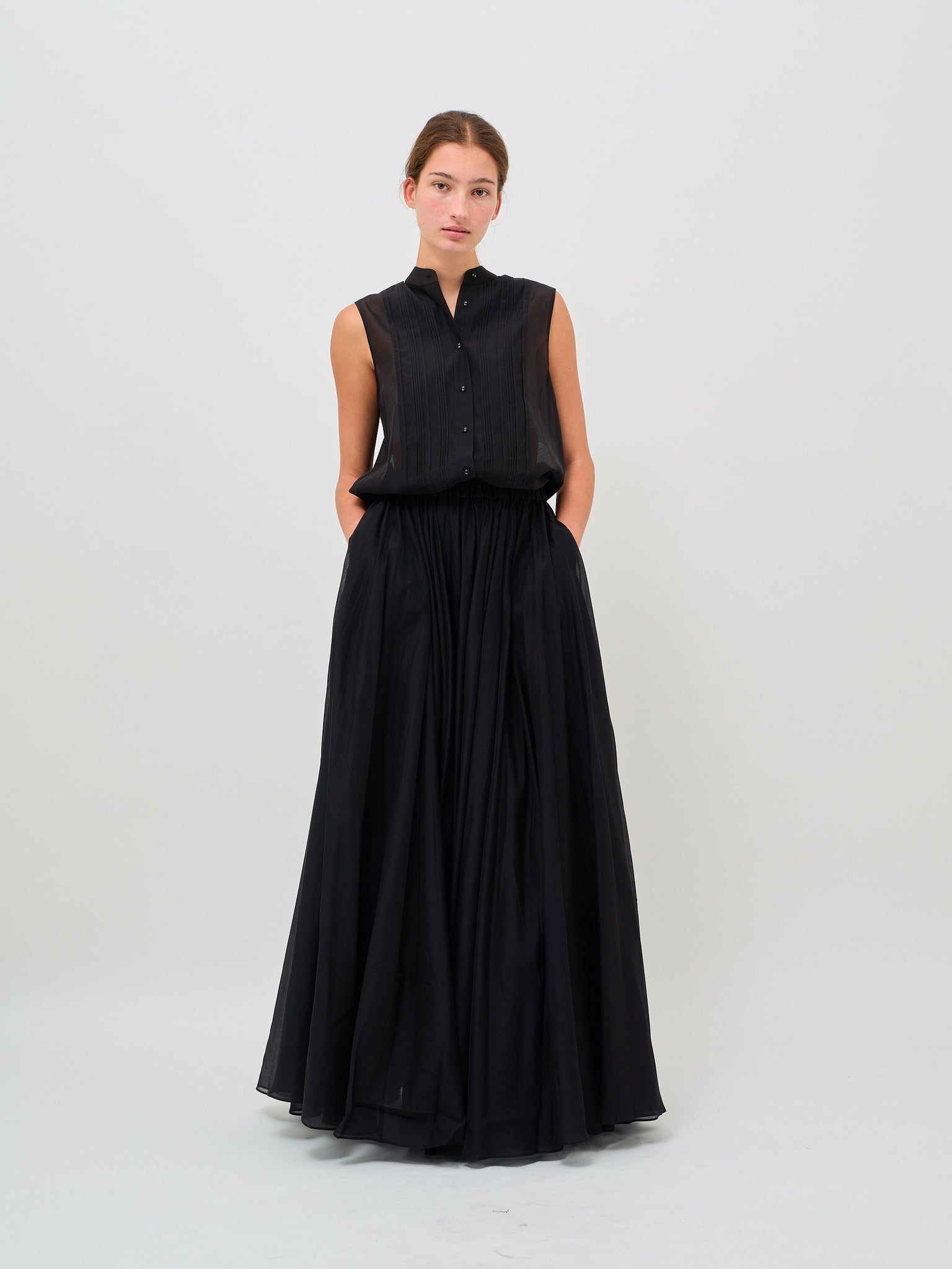 Crinoline Double Layer Skirt Black
