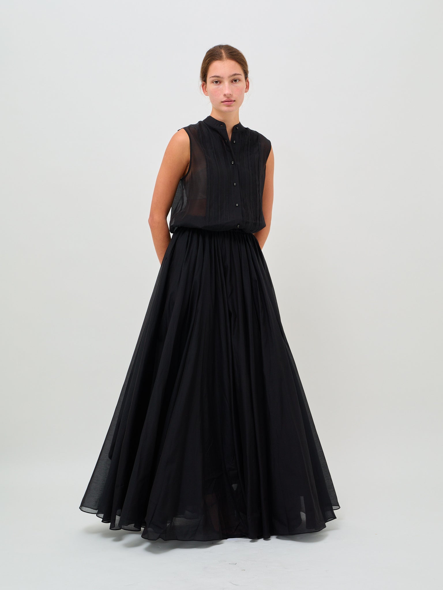 Crinoline Double Layer Skirt Black