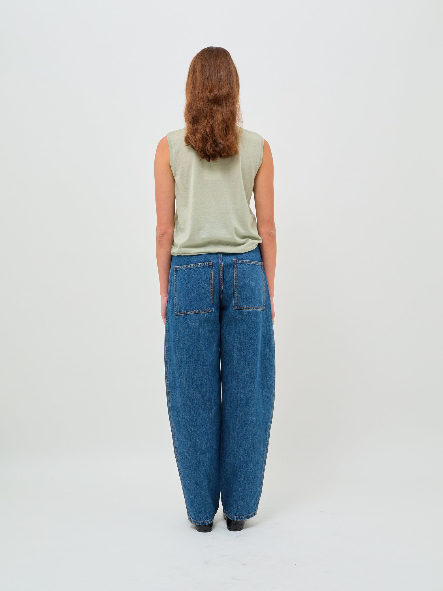 Shell Tank Fine Cashmere Alfafa