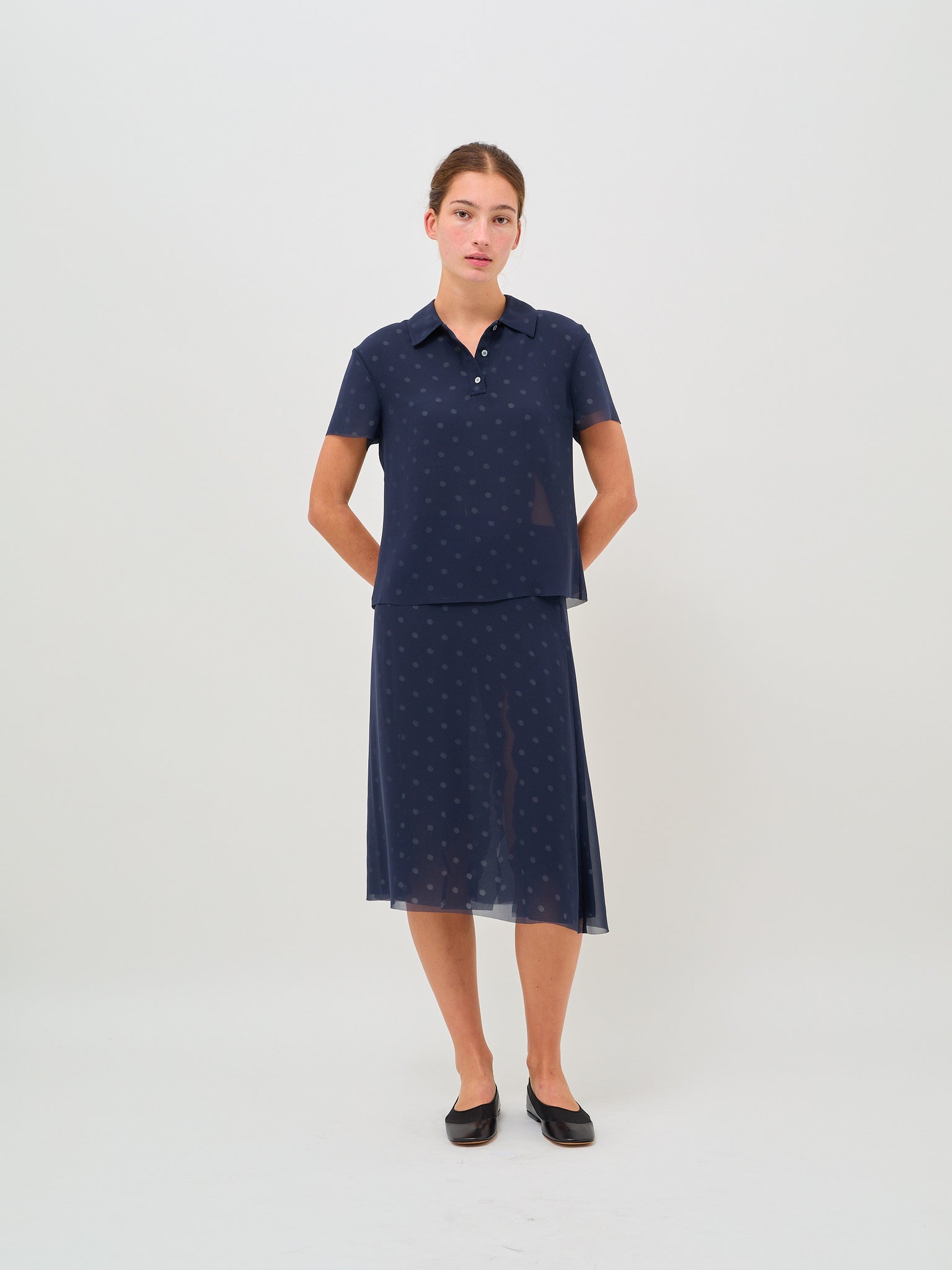 Skirt Navy White