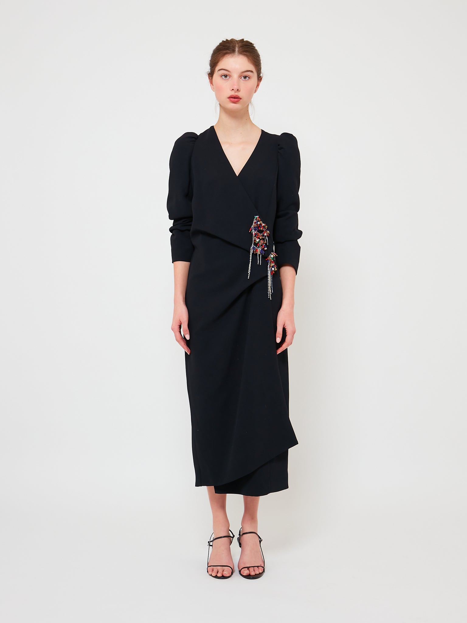 Dapan Embroidered Dress Black