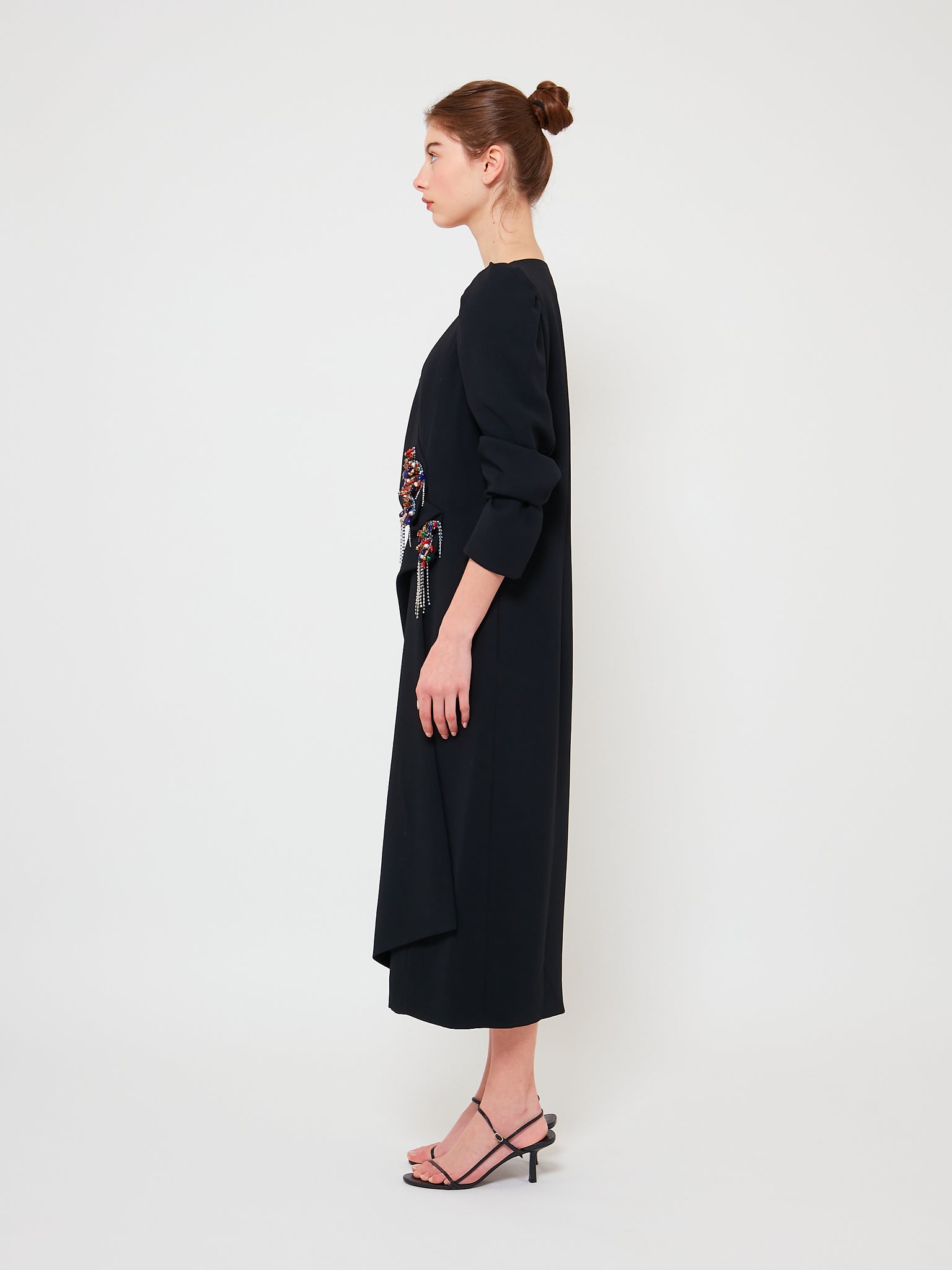 Dapan Embroidered Dress Black