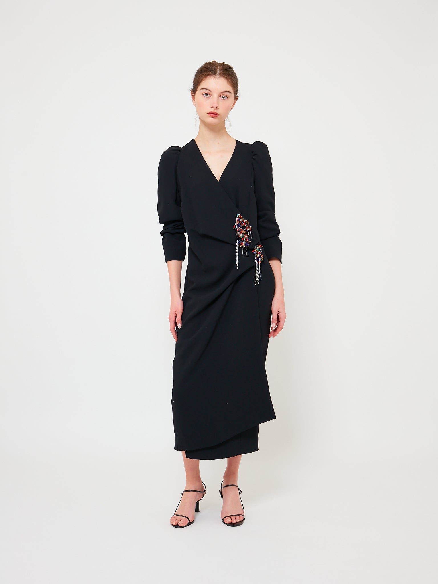 Dapan Embroidered Dress Black