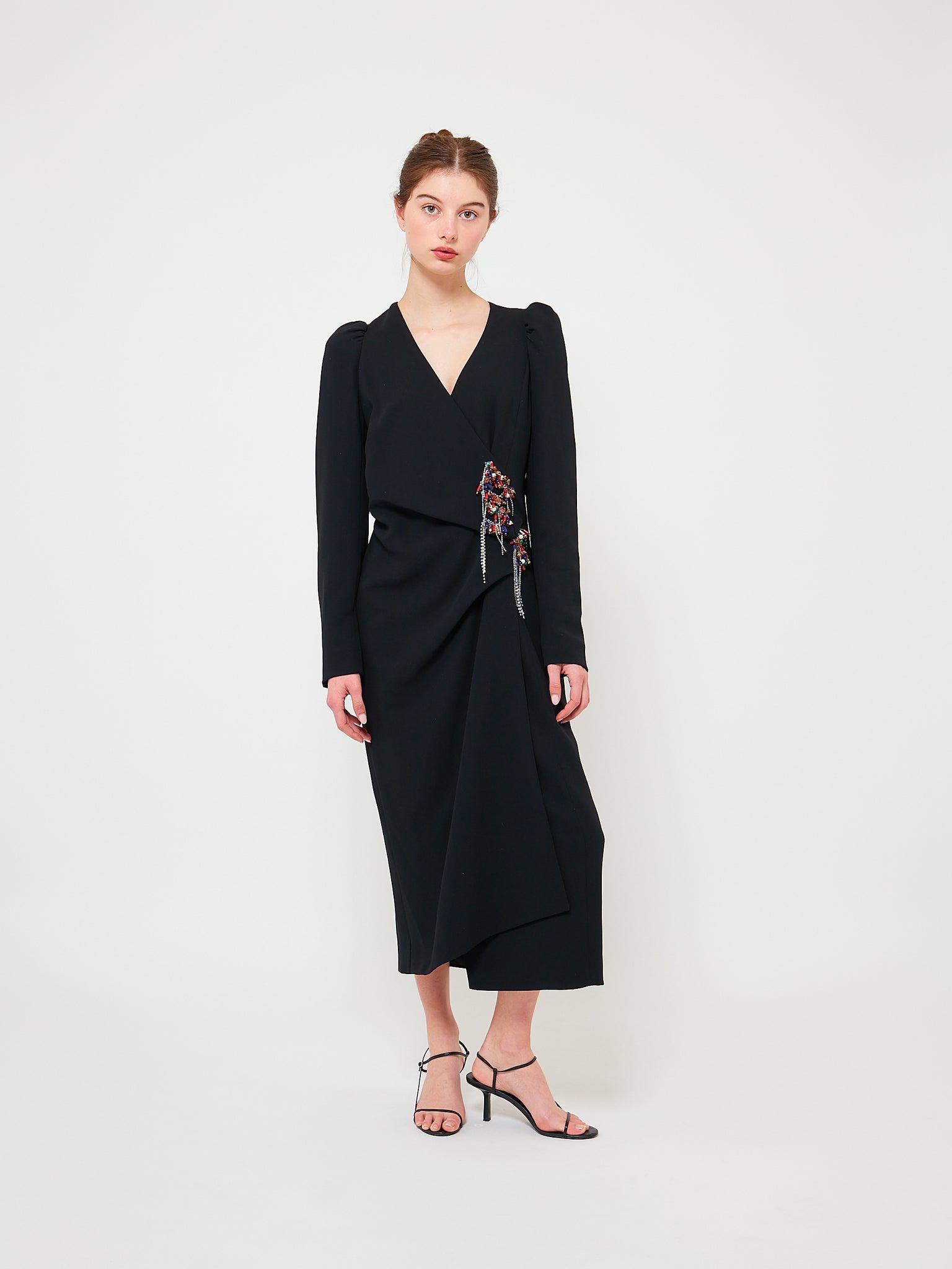 Dapan Embroidered Dress Black